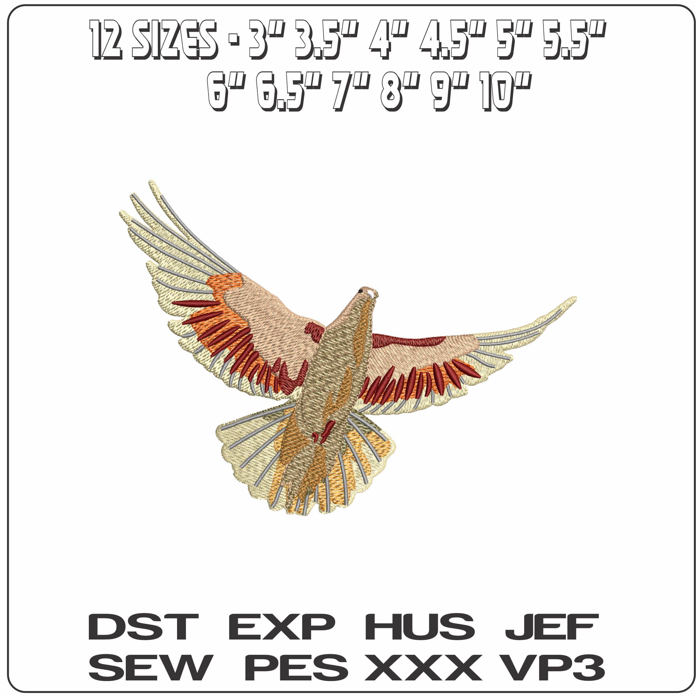 Dove of Peace - Elegant embroidery design file - instant download — view 2