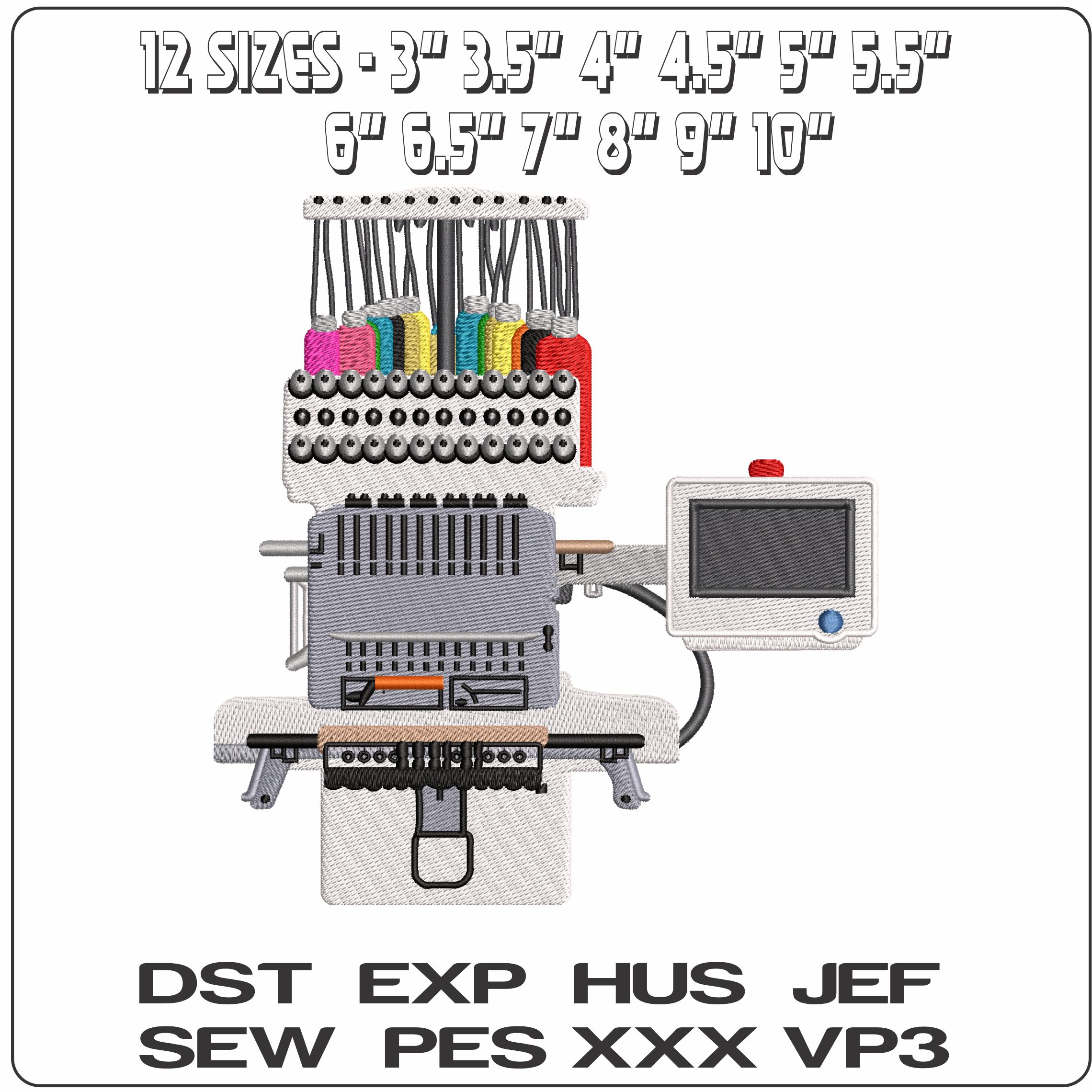 Embroidery Machine  - Elegant embroidery design file - instant download — view 2