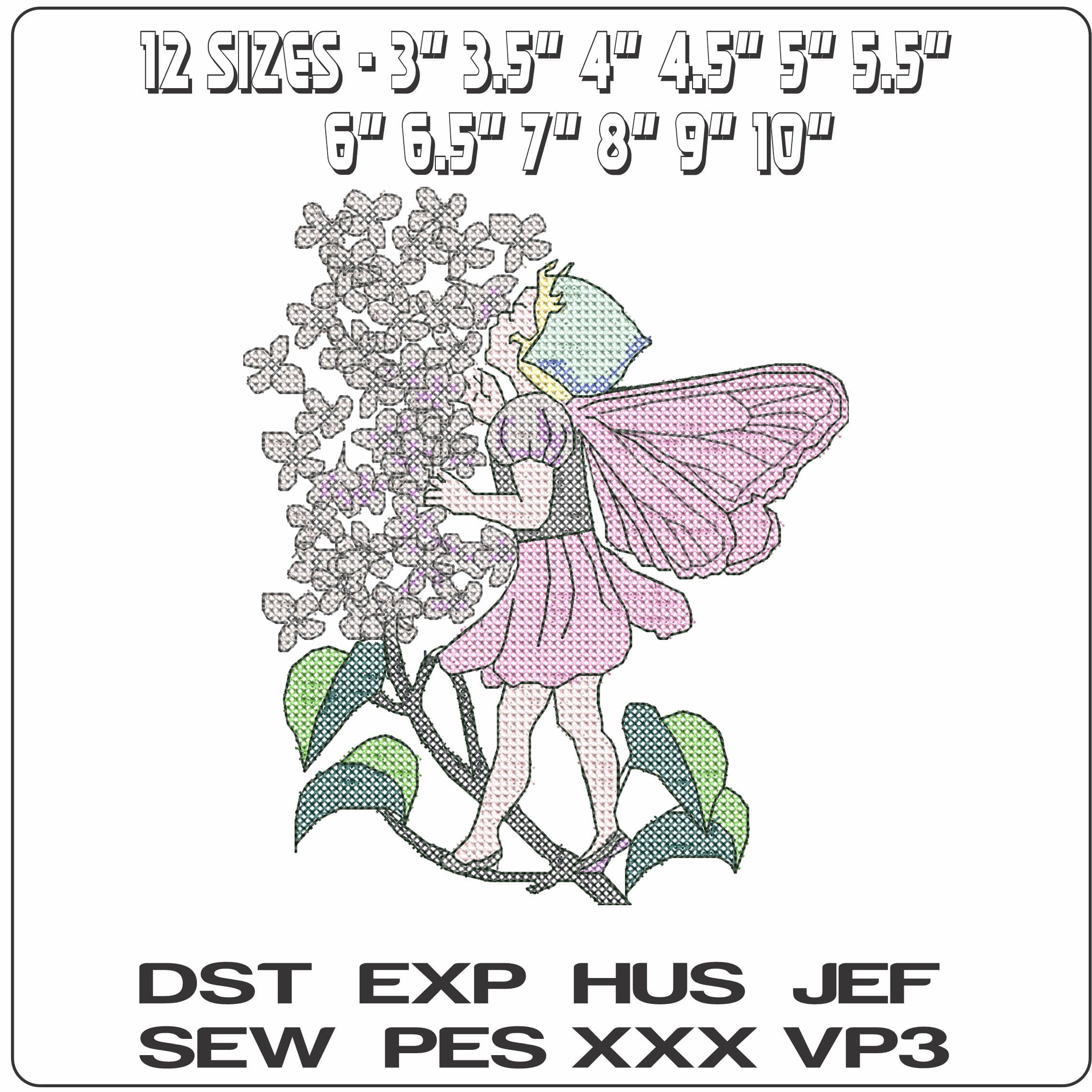FlowerFairy  - Elegant embroidery design file - instant download — view 2