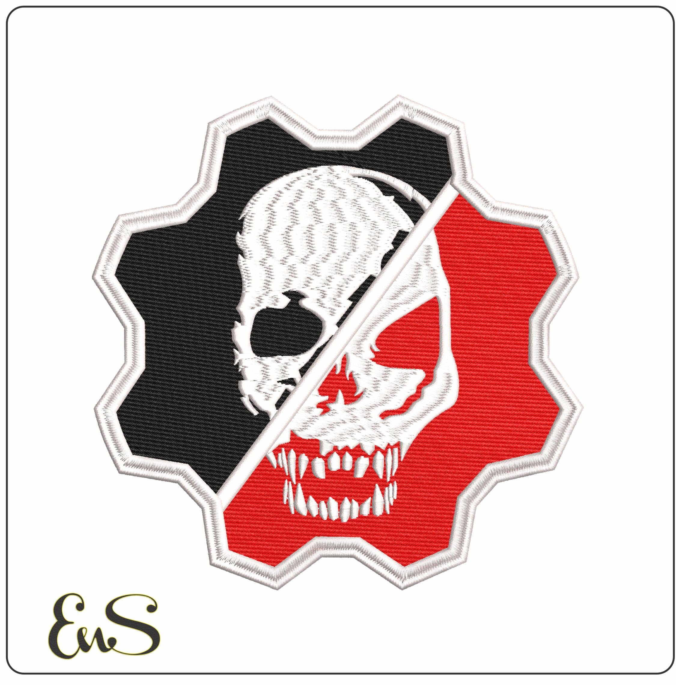 Gears Esports  - Elegant embroidery design file - instant download