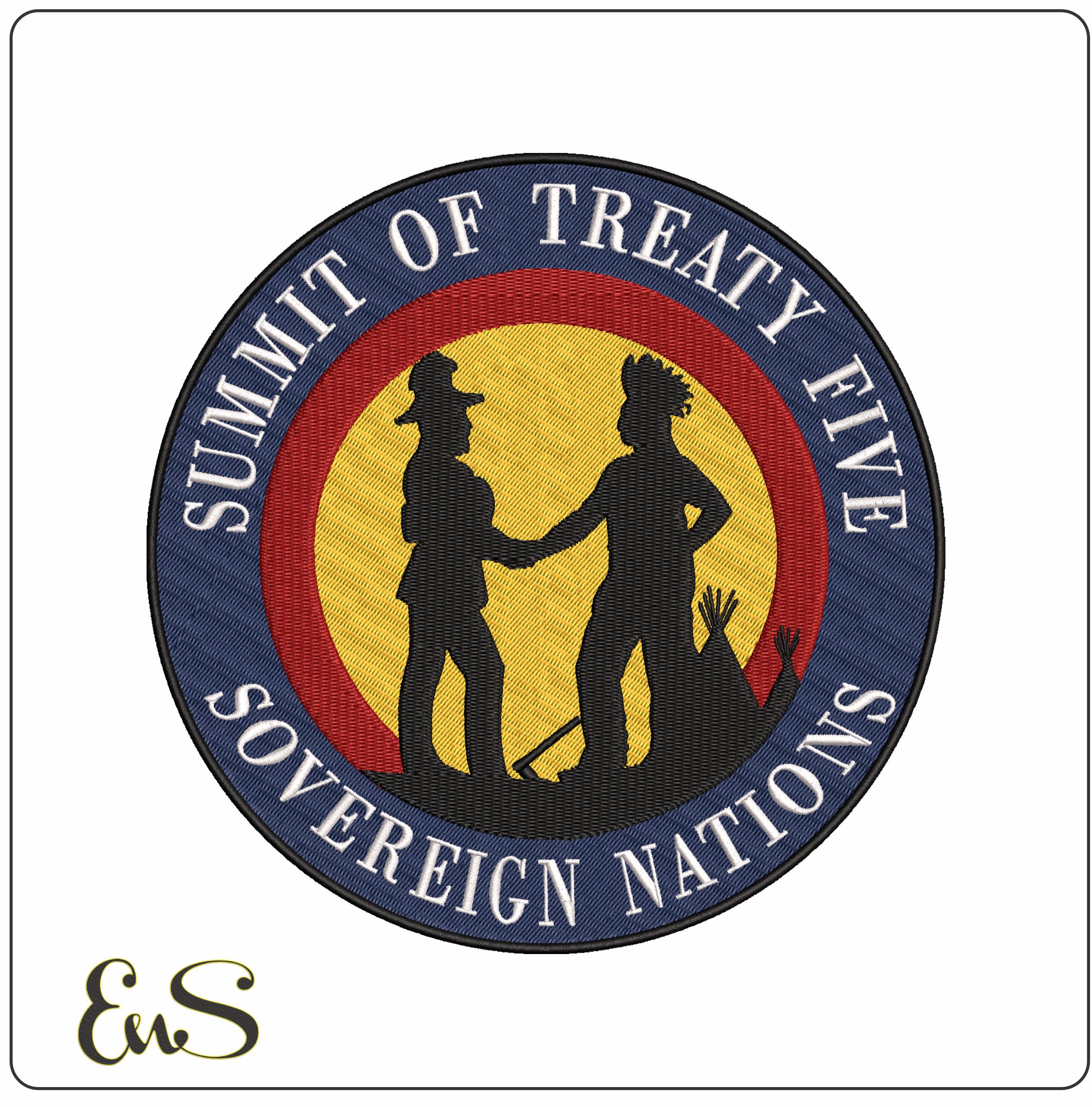 1876 5 Sovereign Nation Summit Patch  - Elegant embroidery design file - instant download