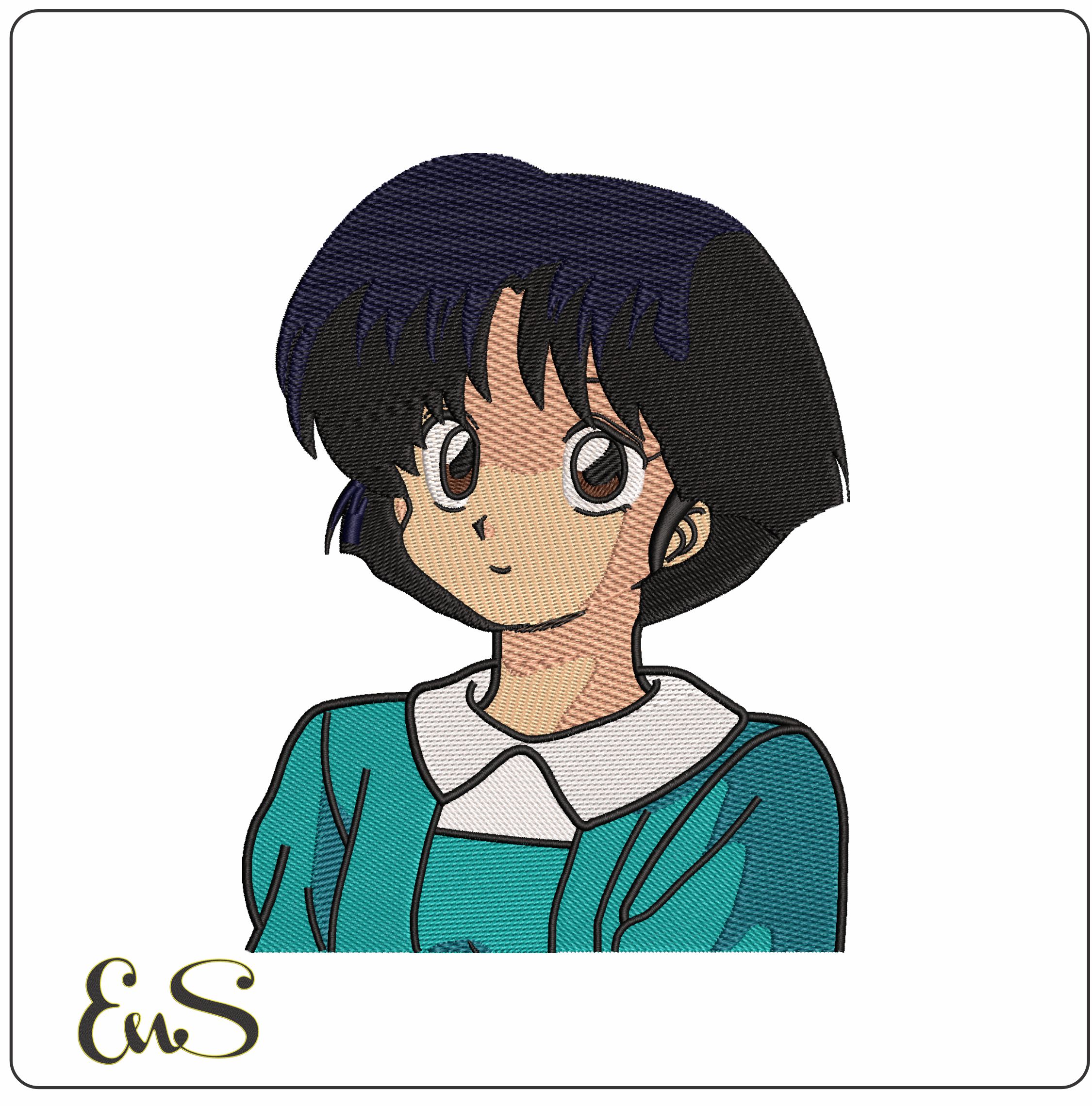 Akane Tendo Ranma Anime - Elegant embroidery design file - instant download