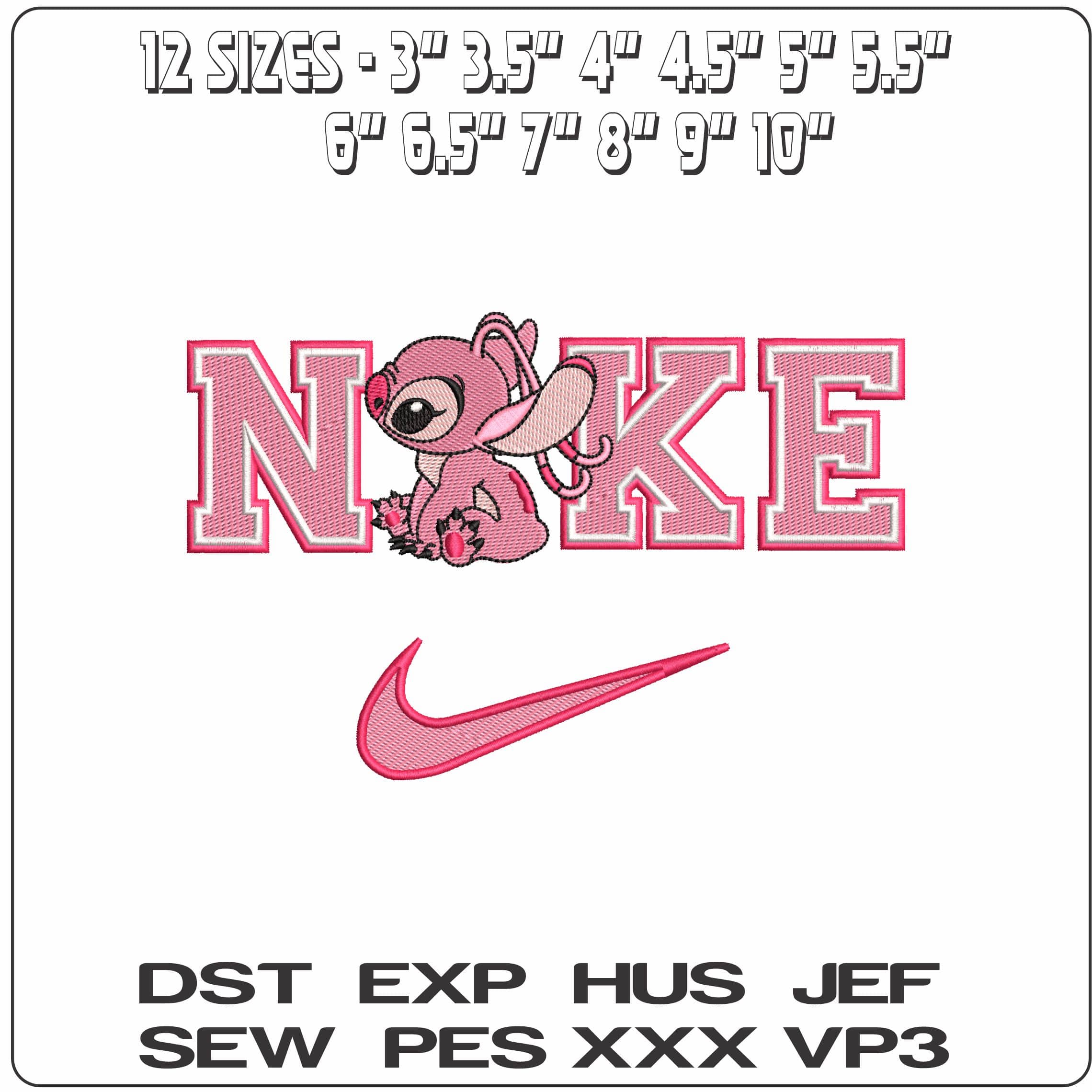 Angel Sitting Lilo Stitch - Elegant embroidery design file - instant download — view 2
