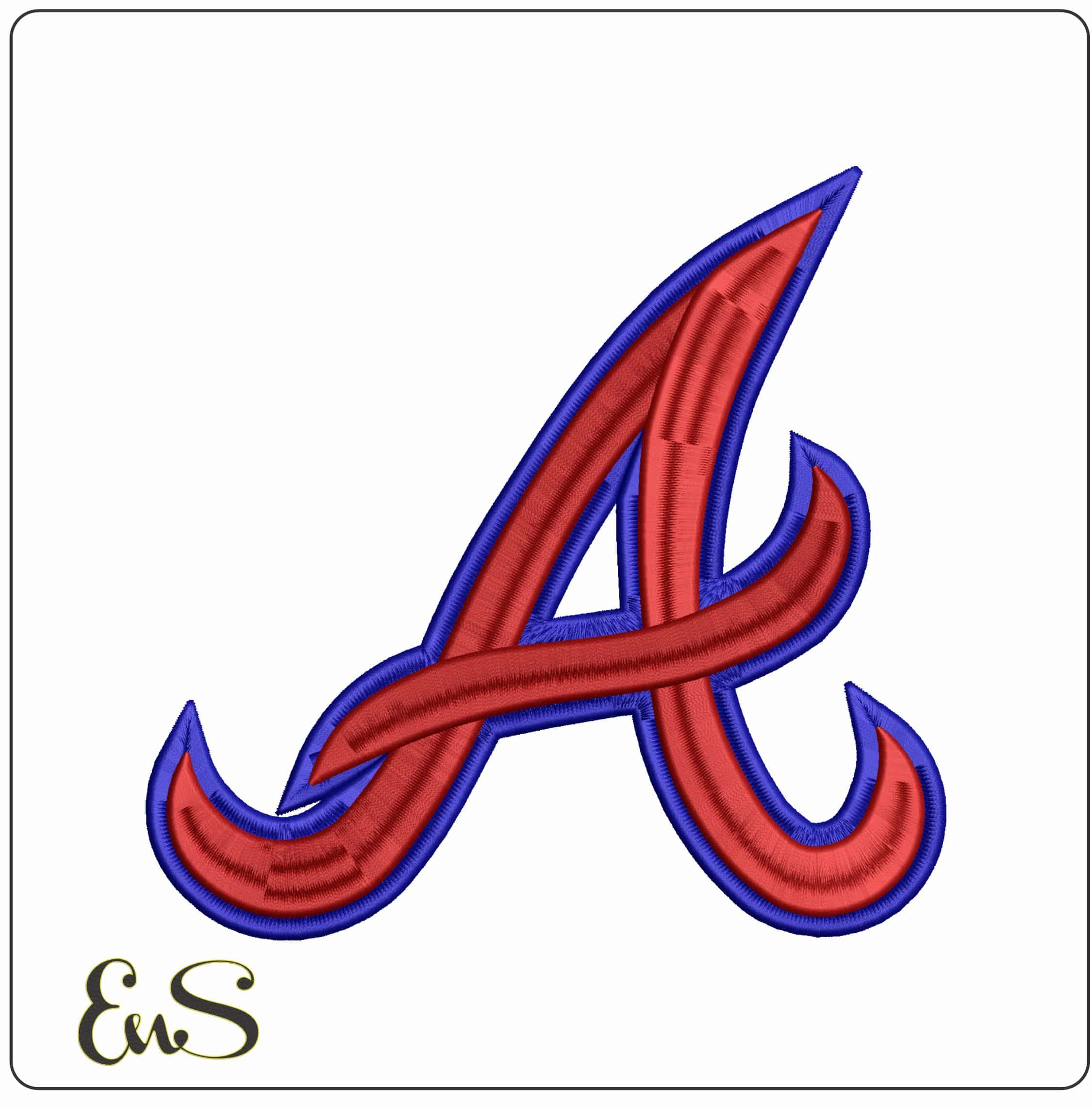 Atlanta Braves 3d - Elegant embroidery design file - instant download