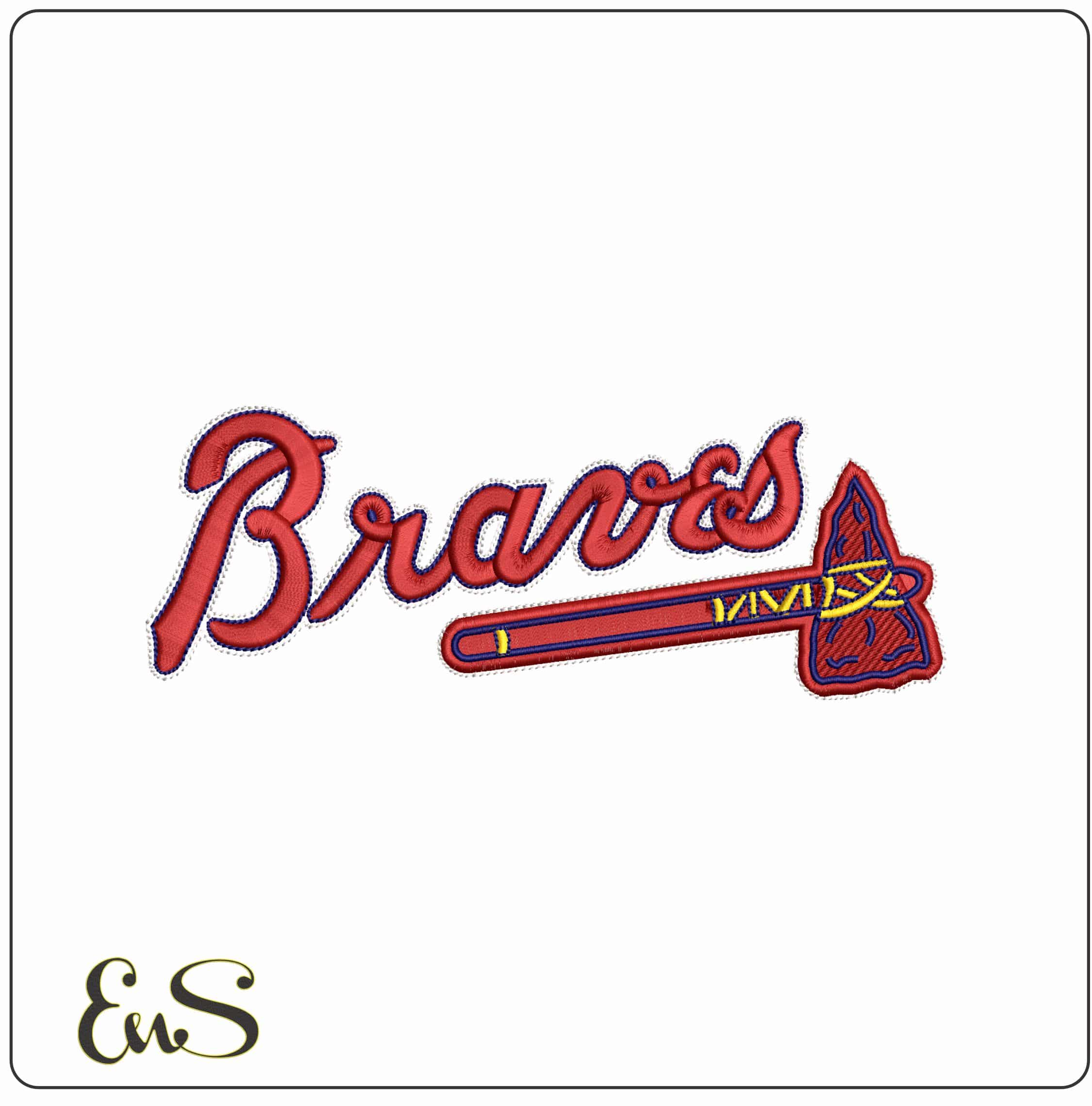 Atlanta Braves Hachet - Elegant embroidery design file - instant download