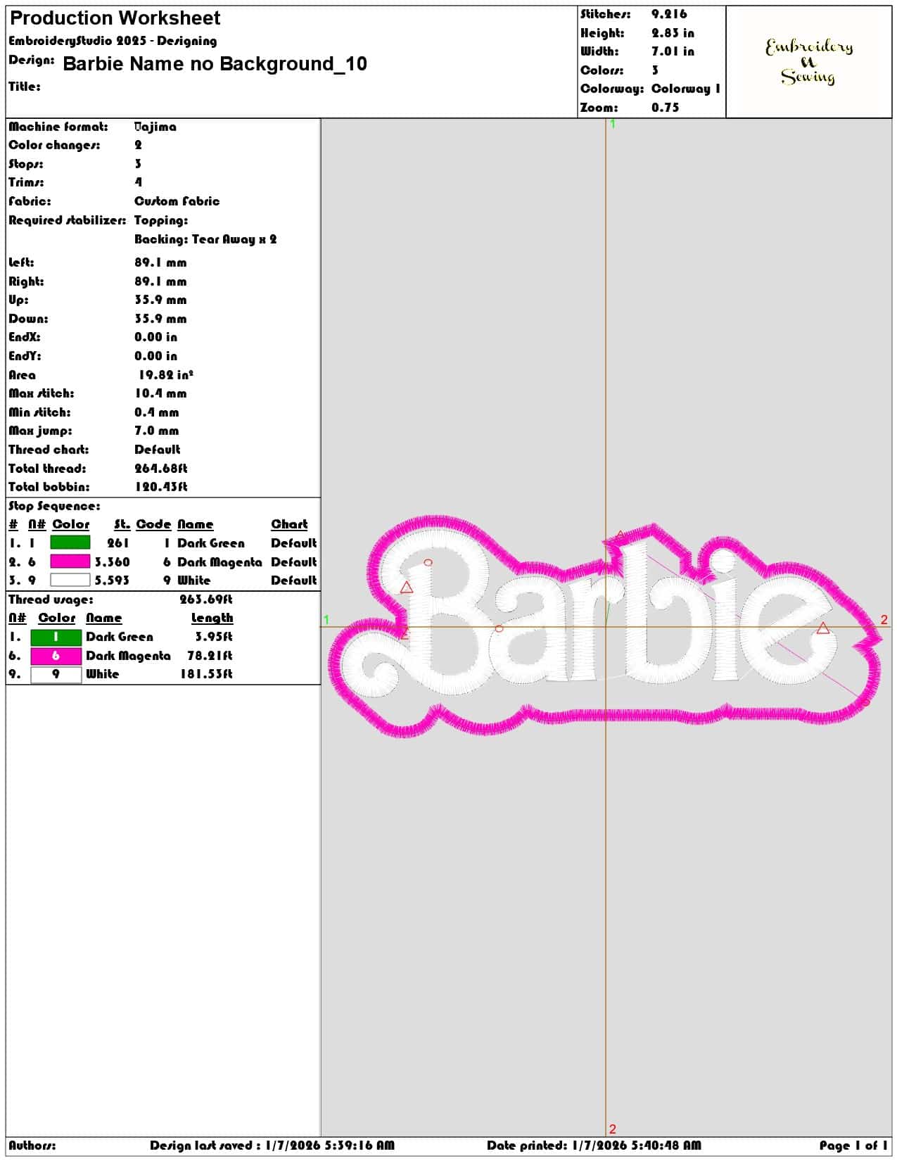 Barbie Name no Background - Elegant embroidery design file - instant download — view 3