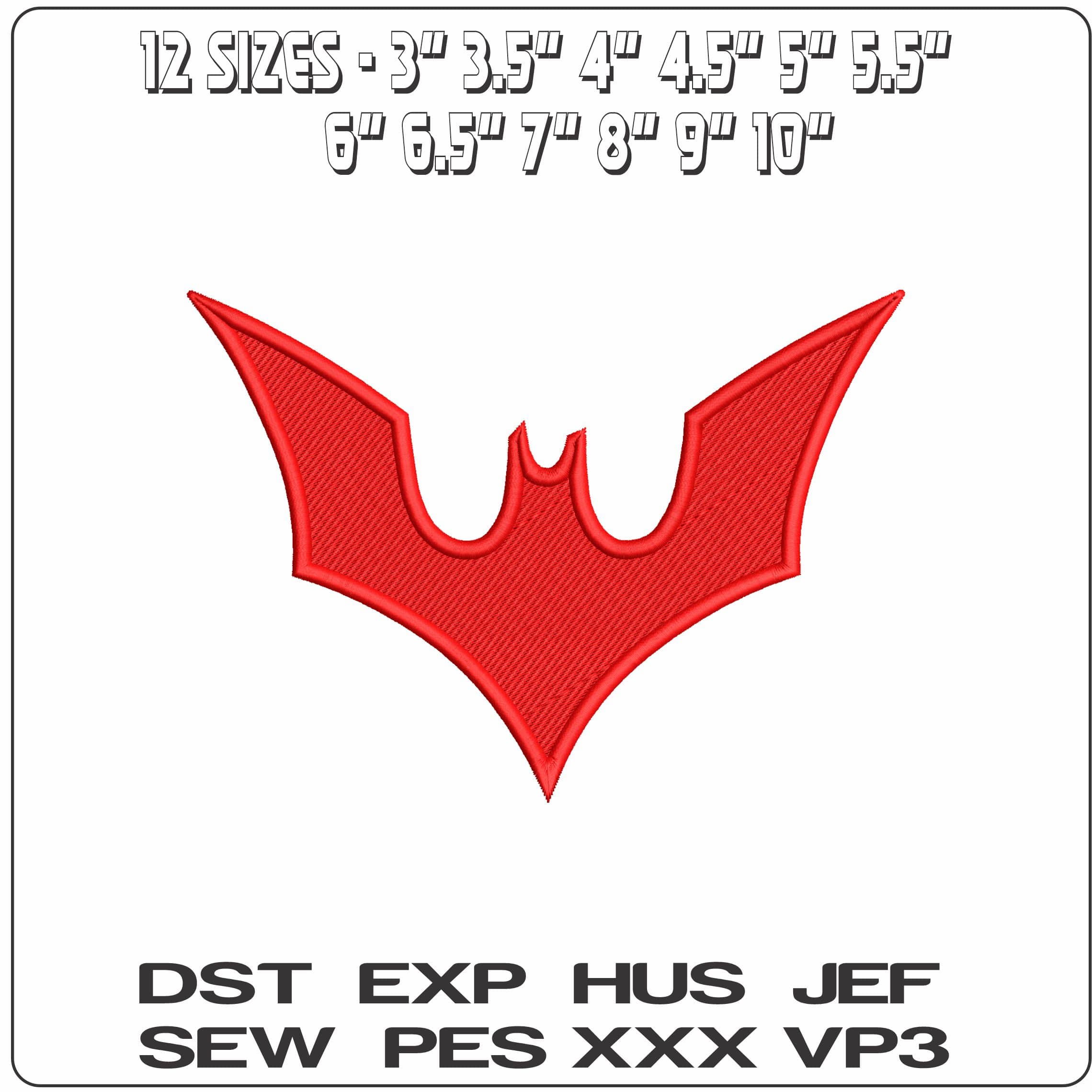 Batorang Batman Logo DC Comics - Elegant embroidery design file - instant download — view 2