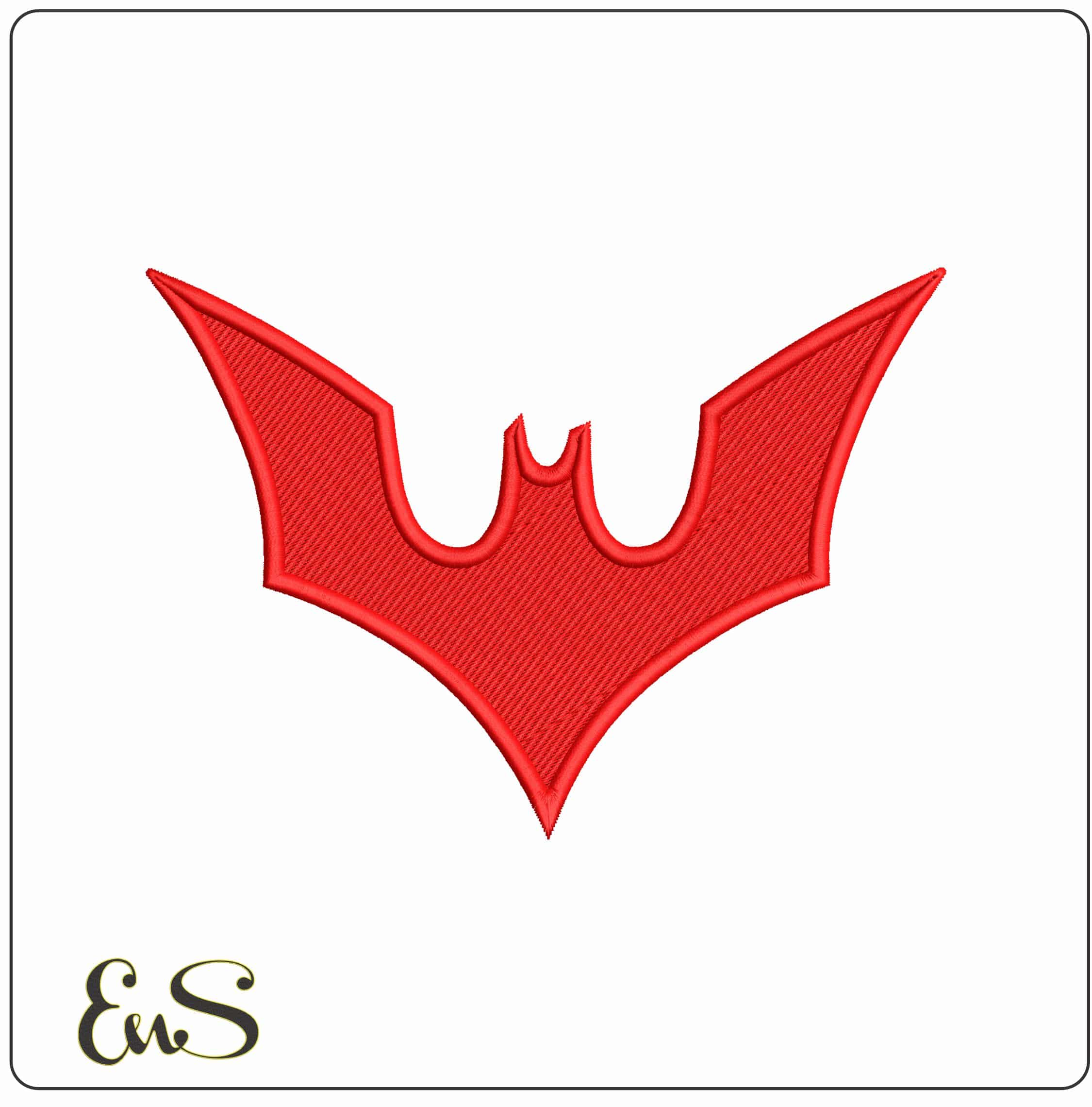 Batorang Batman Logo DC Comics - Elegant embroidery design file - instant download
