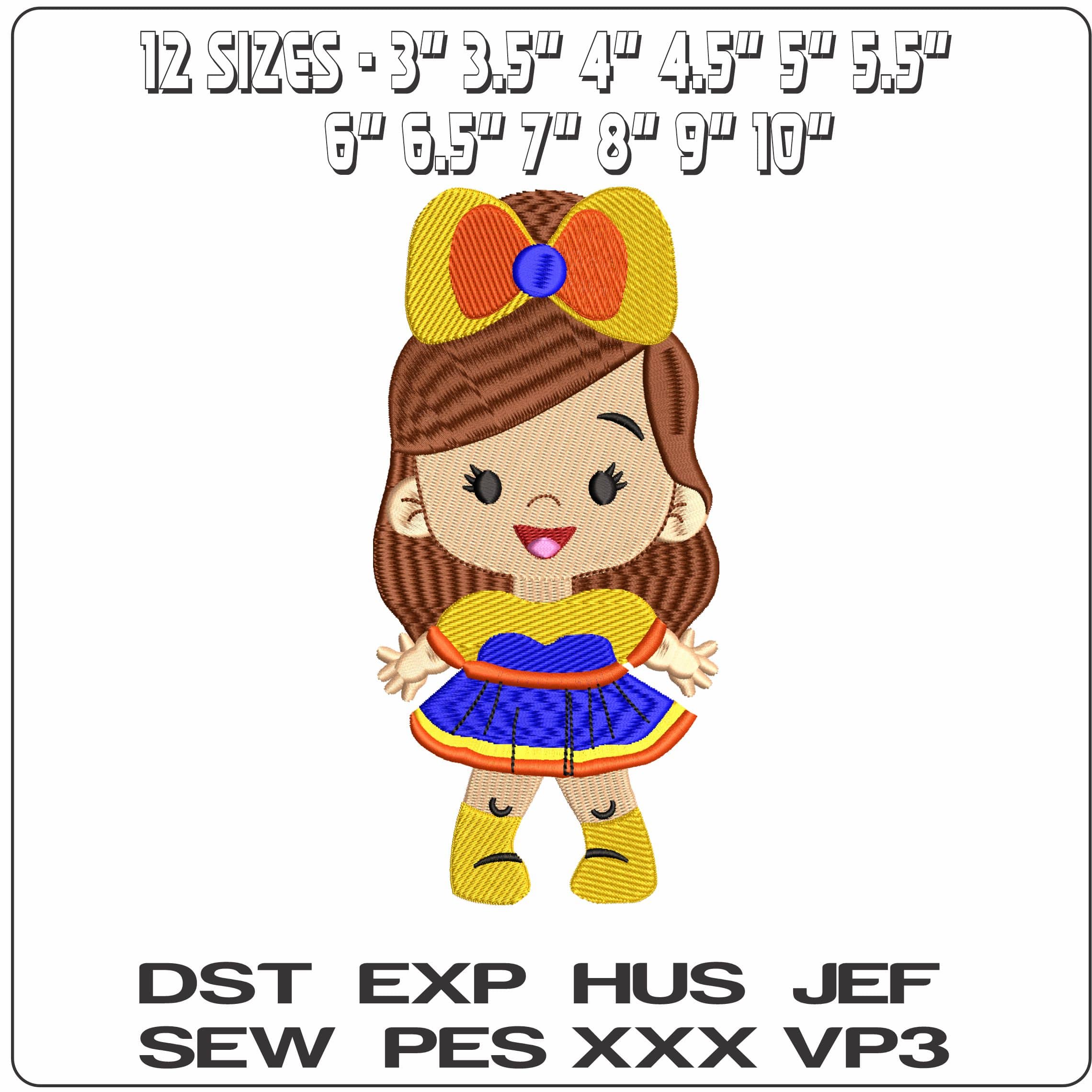 Bely y Beto Mexican TV - Elegant embroidery design file - instant download — view 2