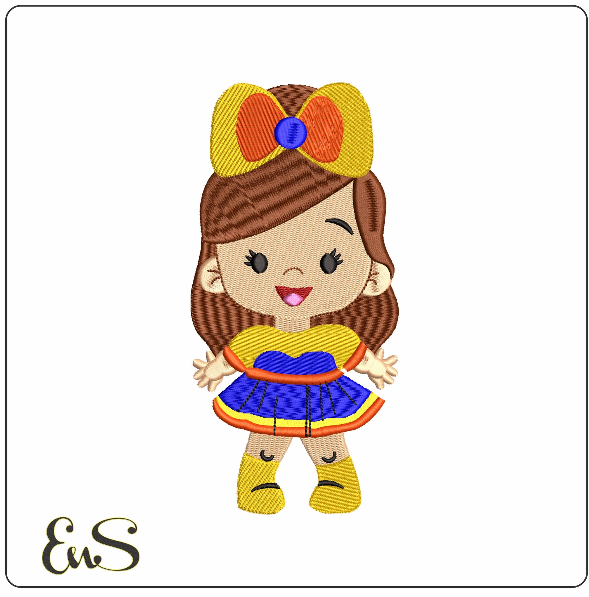 Bely y Beto Mexican TV - Elegant embroidery design file - instant download