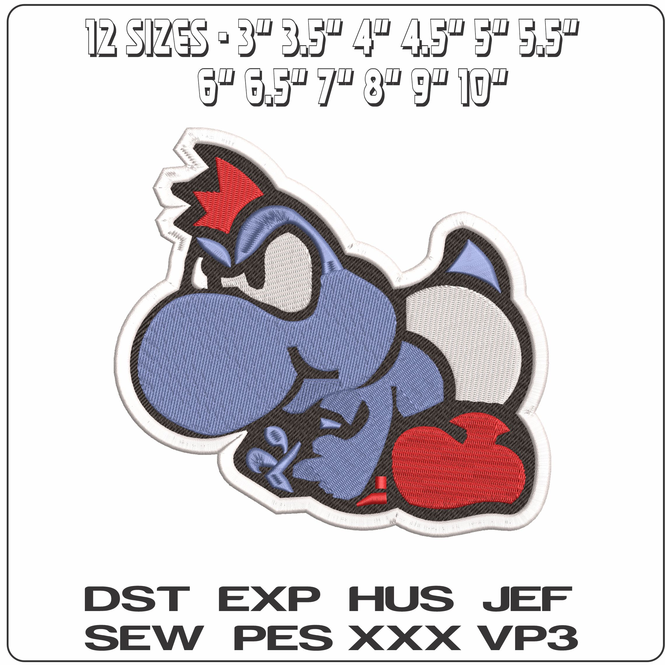 Boshi Super Mario Bros - Elegant embroidery design file - instant download — view 2