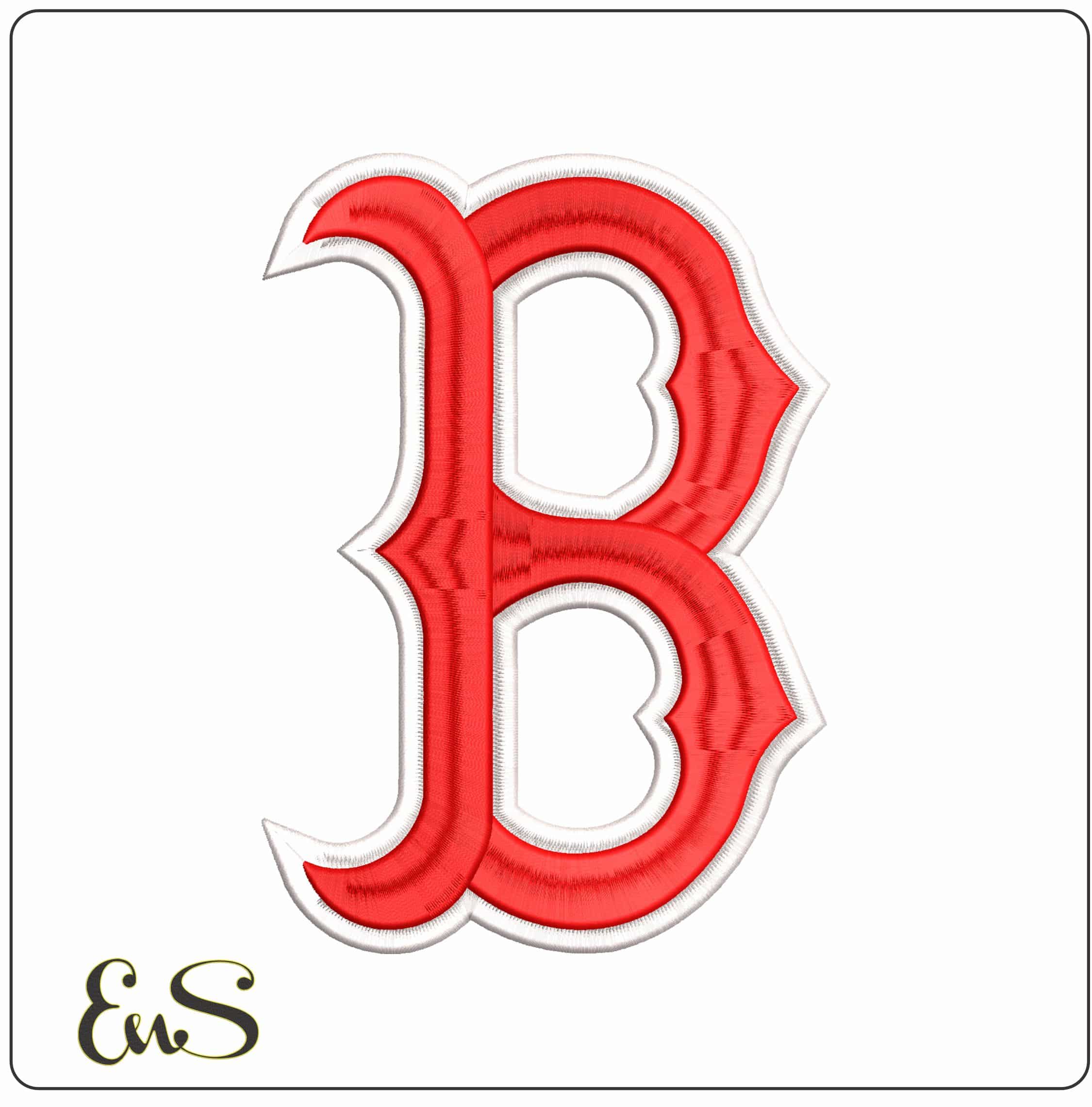 Boston Red Sox 3d - Elegant embroidery design file - instant download