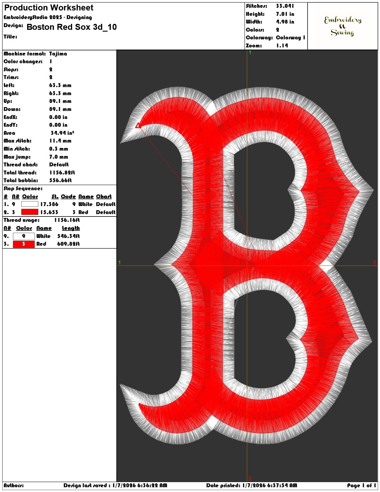 Boston Red Sox 3d - Elegant embroidery design file - instant download — view 3