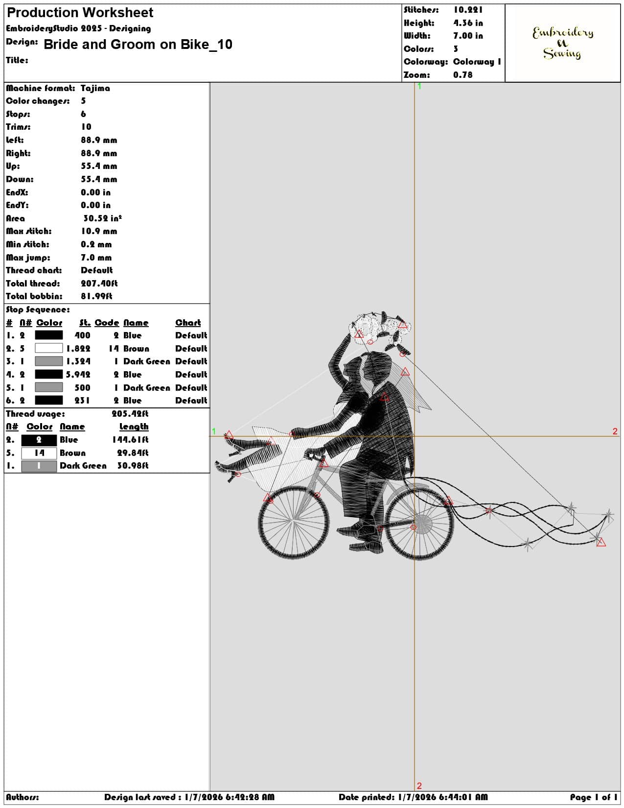 Bride and Groom on Bike - Elegant embroidery design file - instant download — view 3