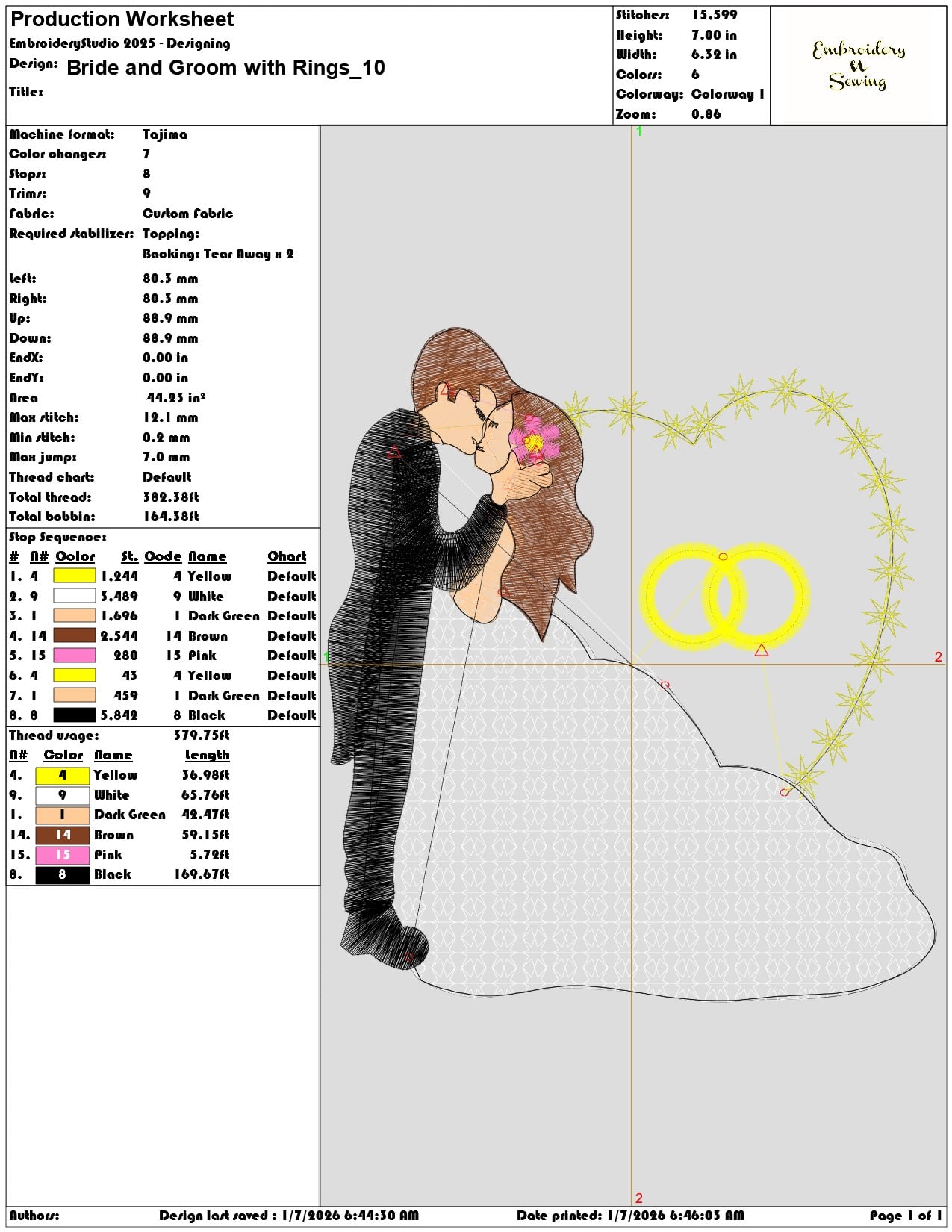 Bride and Groom with Rings - Elegant embroidery design file - instant download — view 3