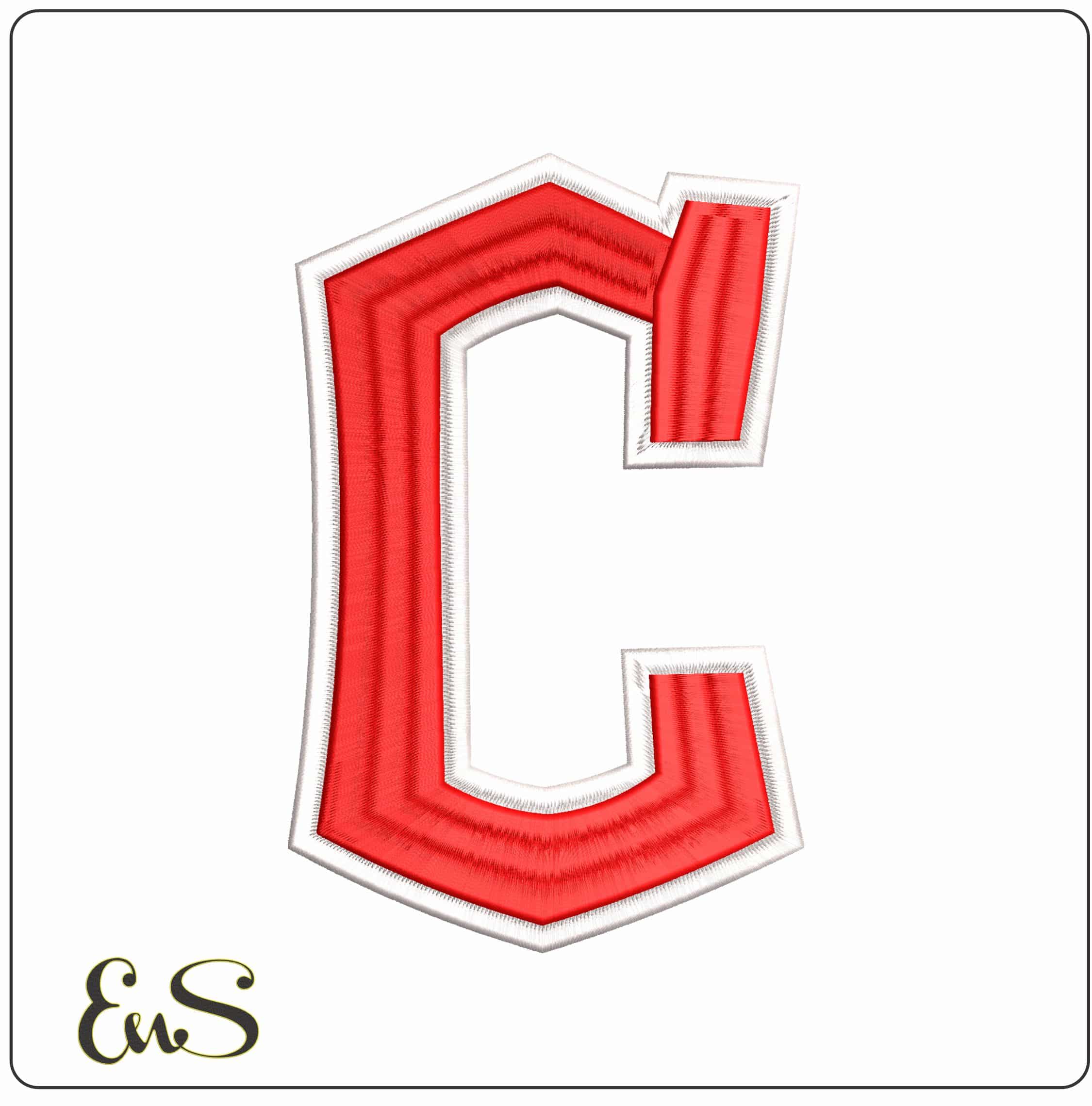 Cleveland Guardians 3d - Elegant embroidery design file - instant download