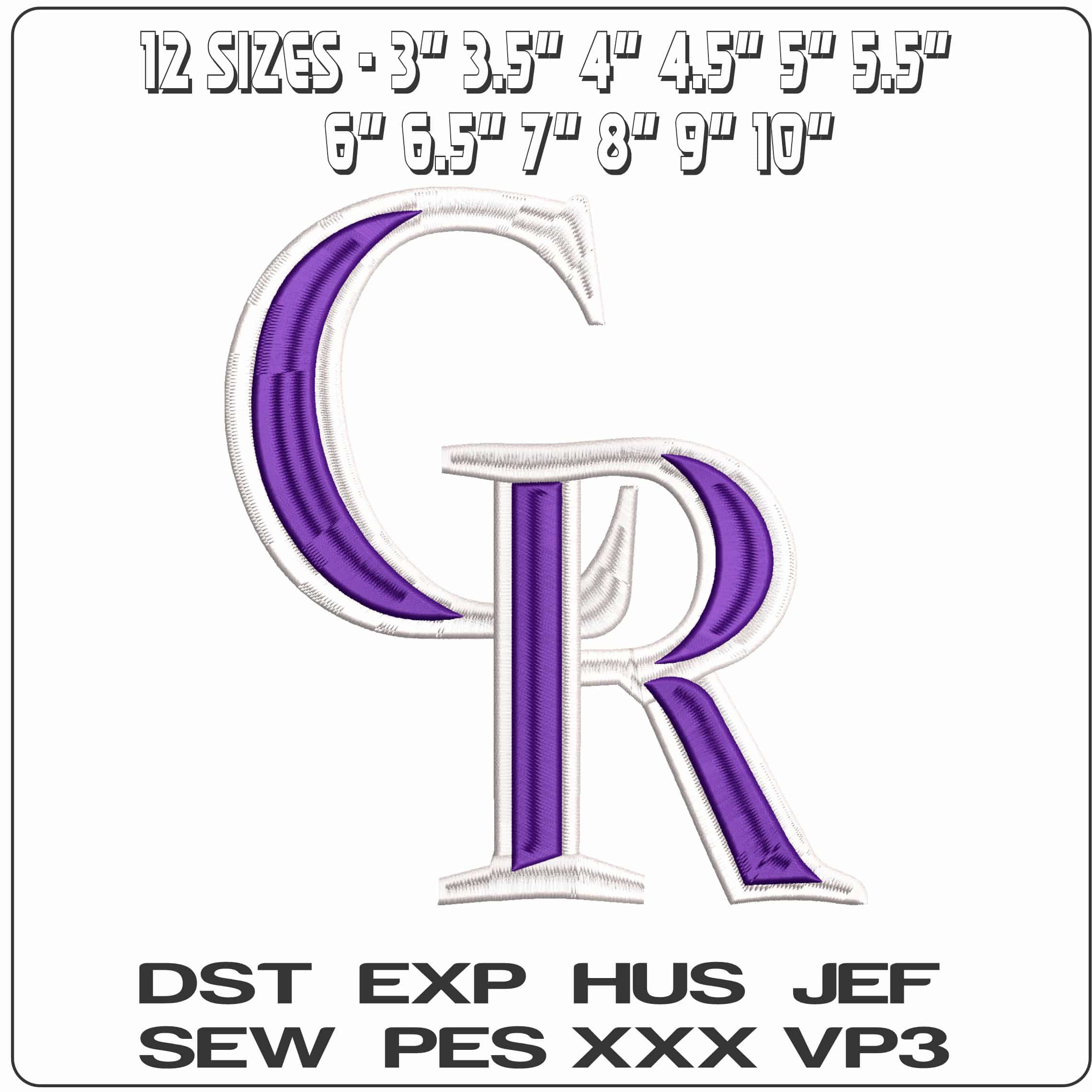 Colorado Rockies 3d - Elegant embroidery design file - instant download — view 2