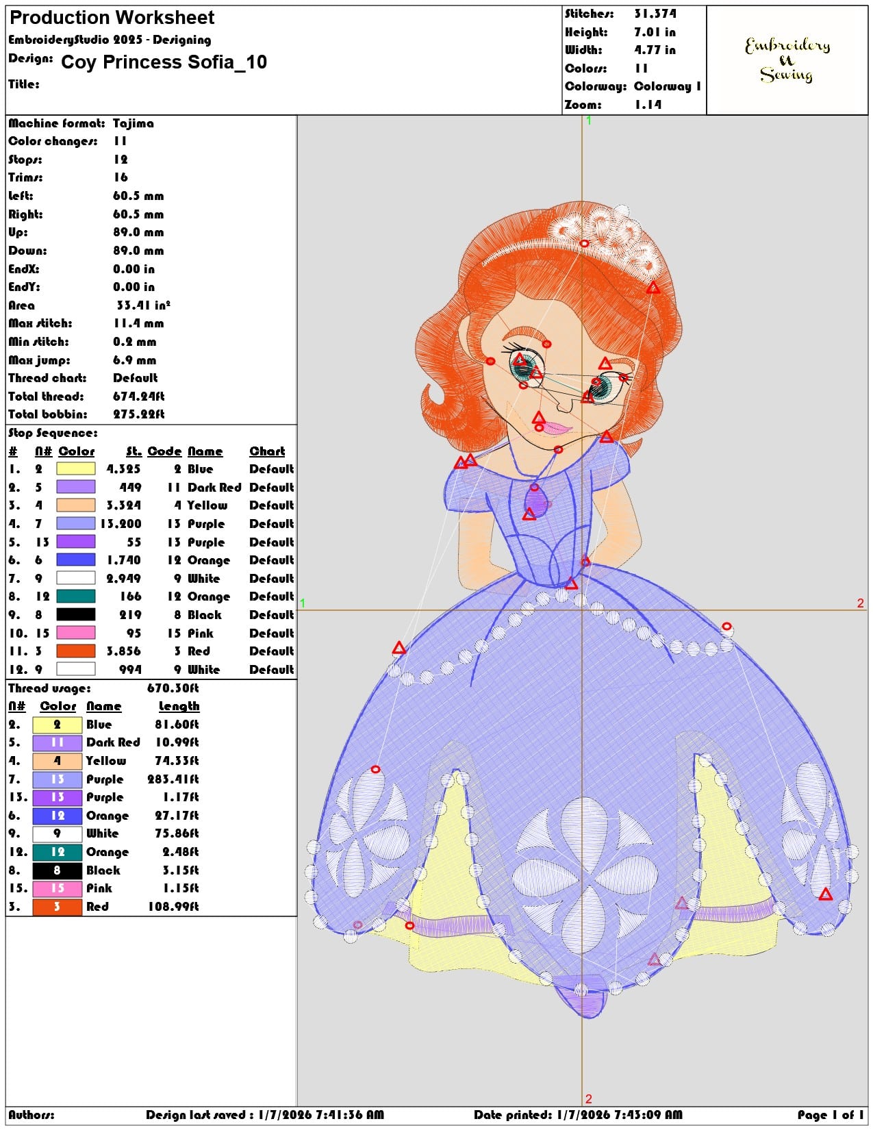 Coy Princess Sofia - Elegant embroidery design file - instant download — view 3