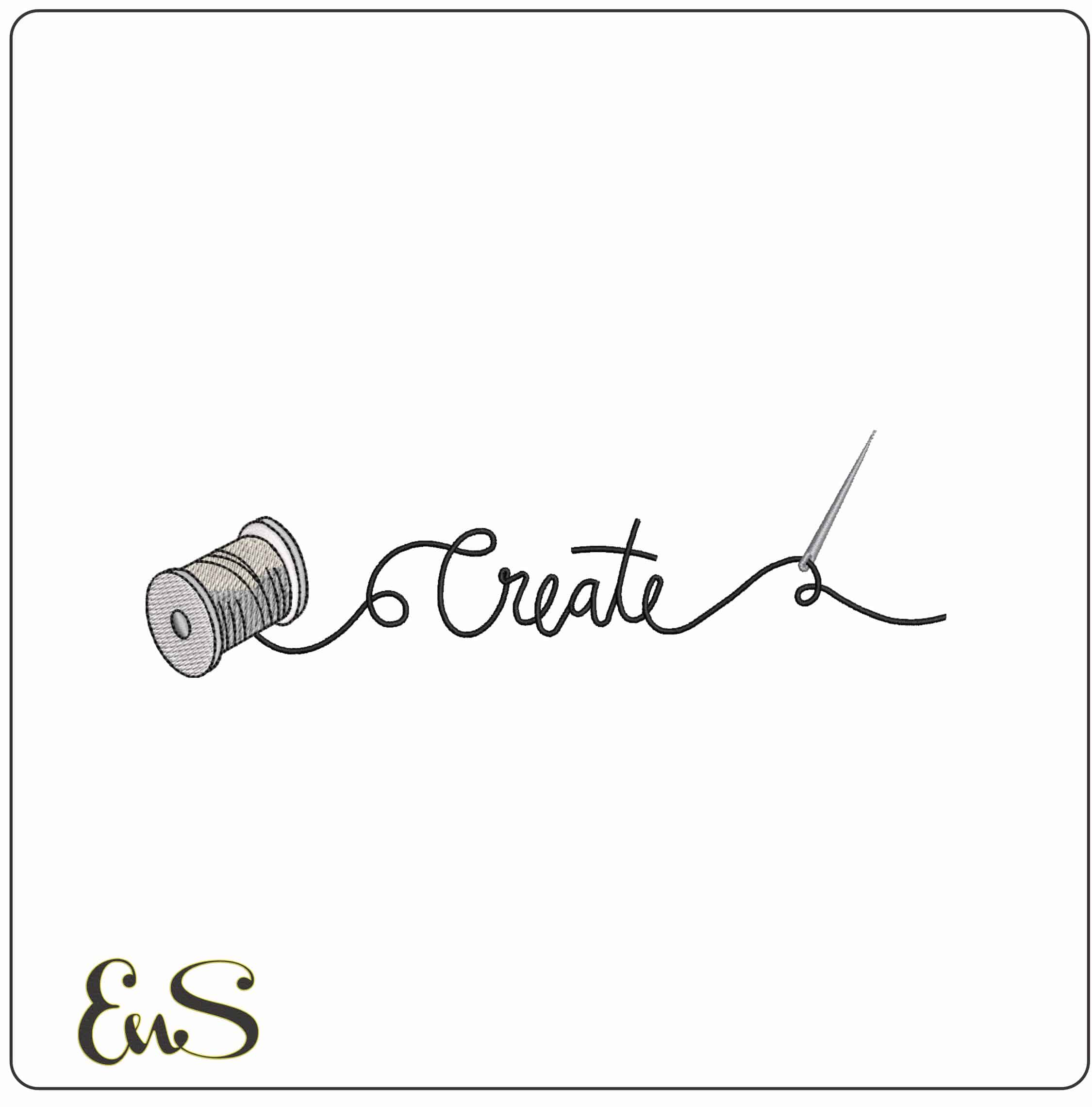 Create Sewing - Elegant embroidery design file - instant download