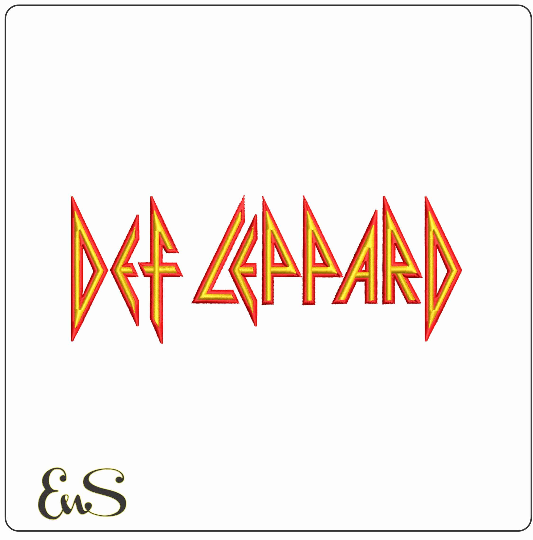 Def Leppard Color - Elegant embroidery design file - instant download