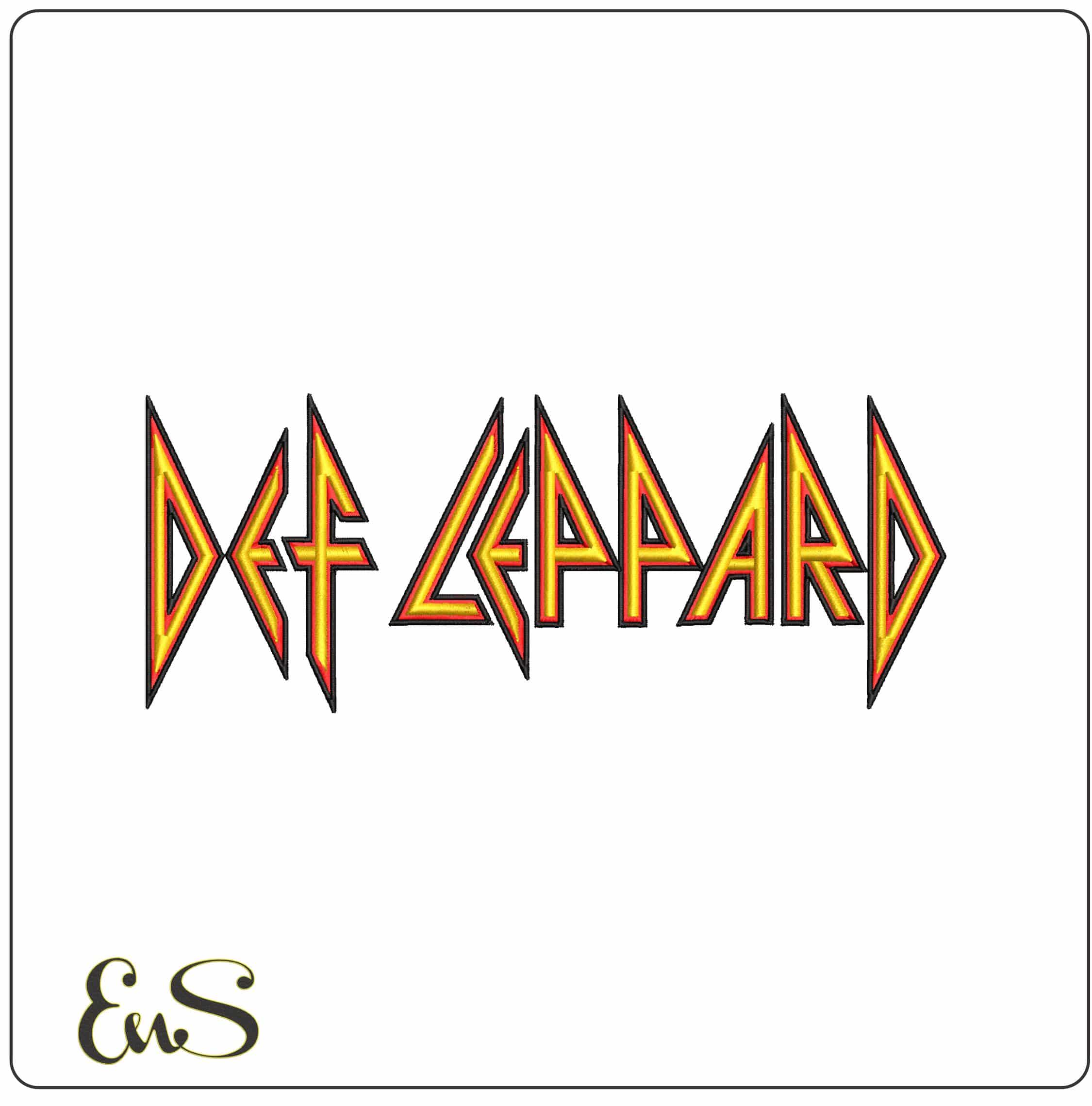 Def Leppard Multi Color - Elegant embroidery design file - instant download