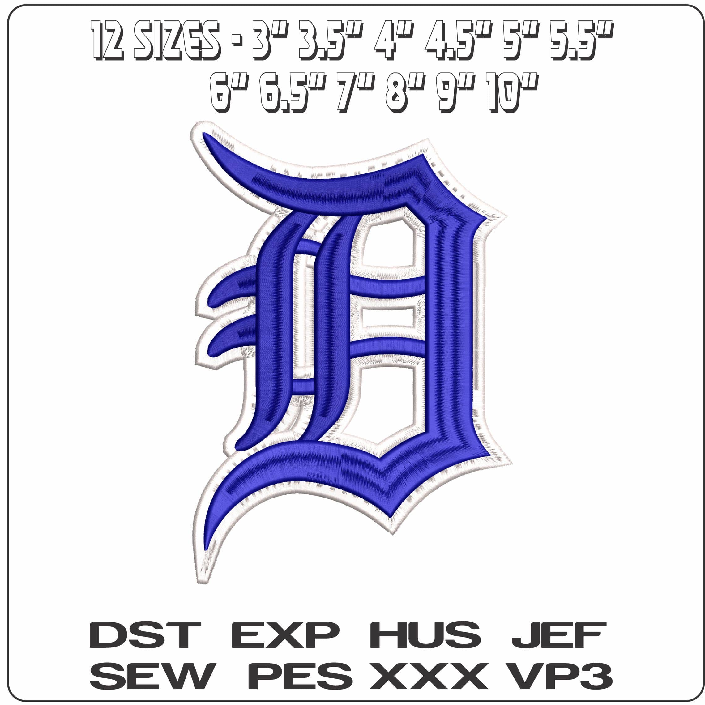 Detriot Tiger 3D - Elegant embroidery design file - instant download — view 2