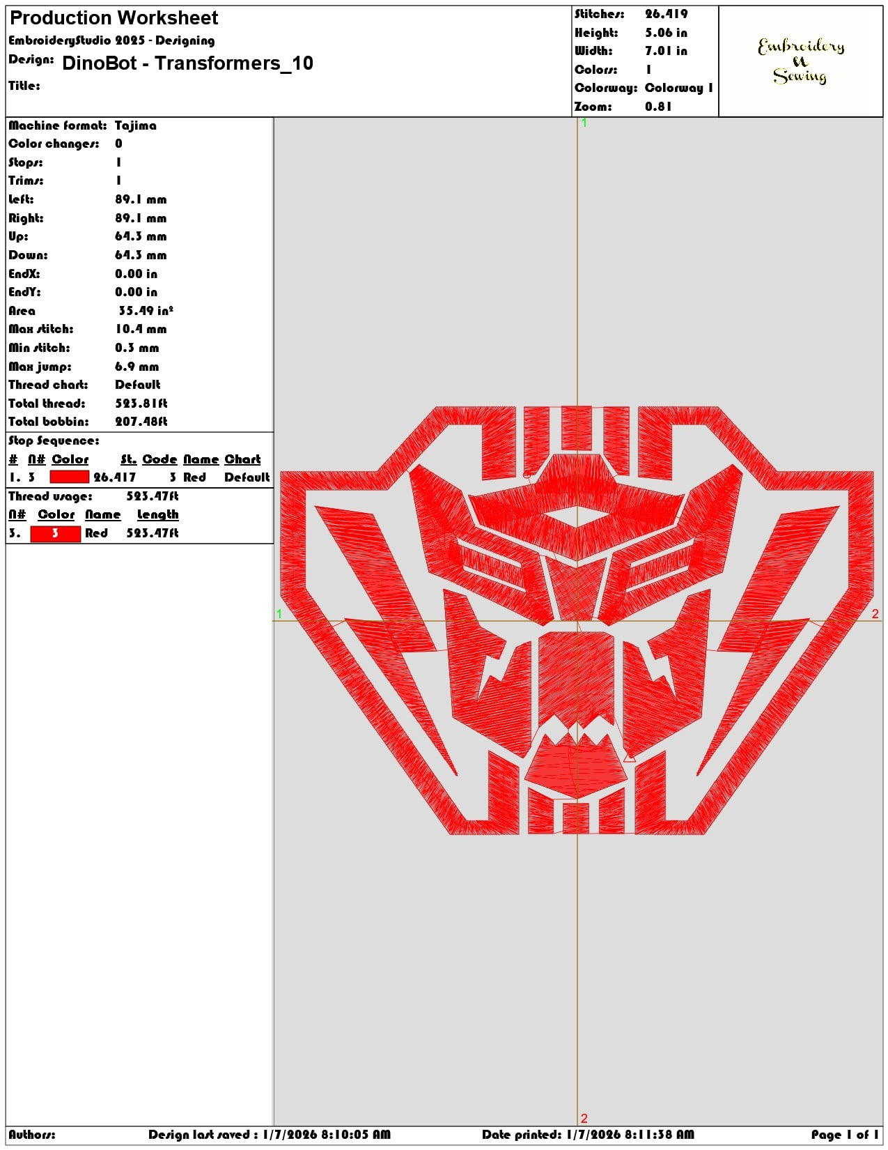 DinoBot Transformers - Elegant embroidery design file - instant download — view 3