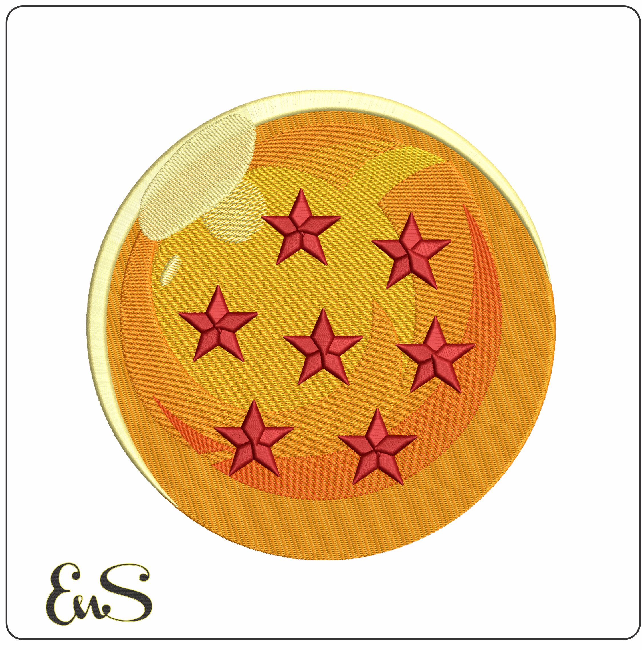 Dragon Ball 7 Stars Dragon Ball Anime - Elegant embroidery design file - instant download