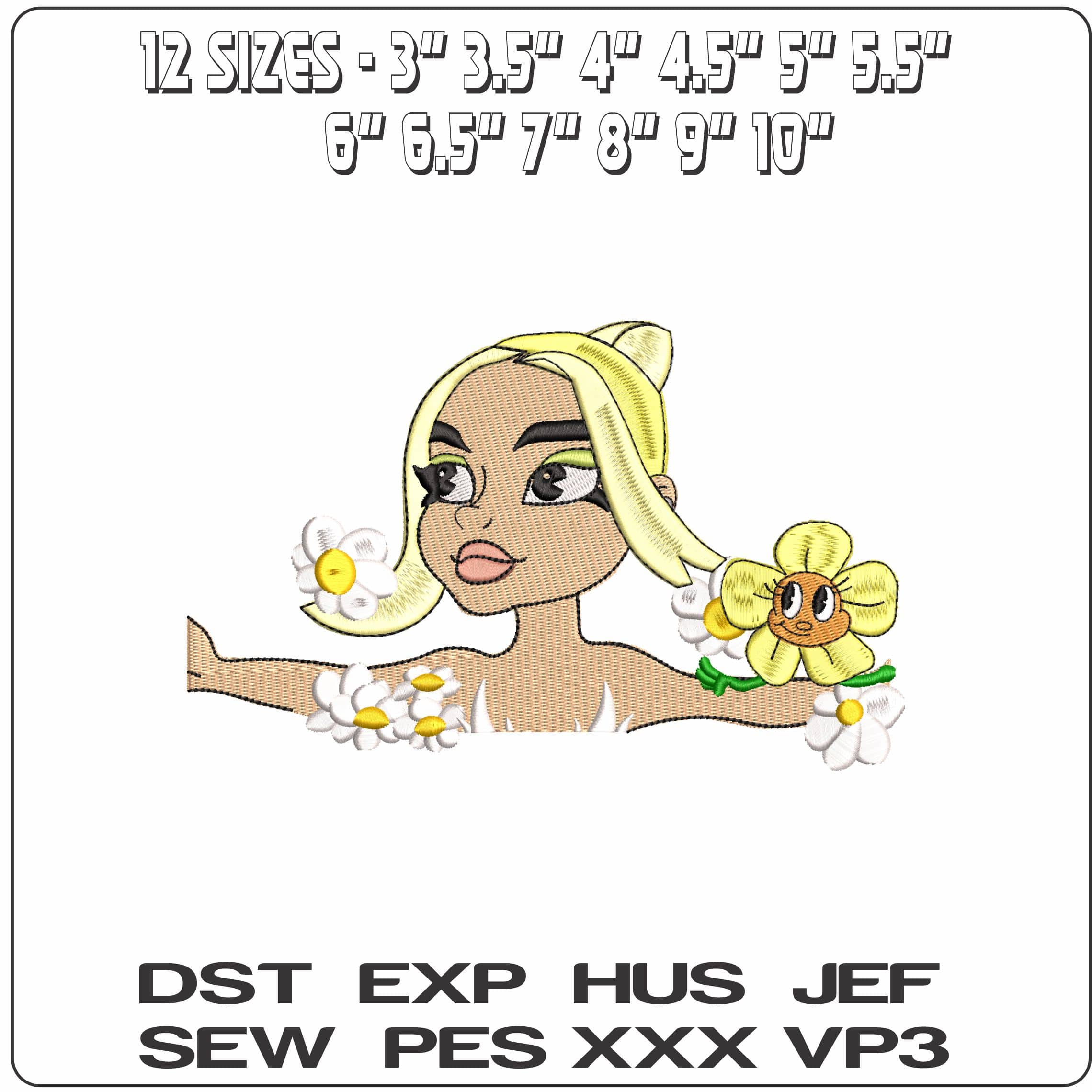 Dua Lipa Hallucinate Music Video - Elegant embroidery design file - instant download — view 2