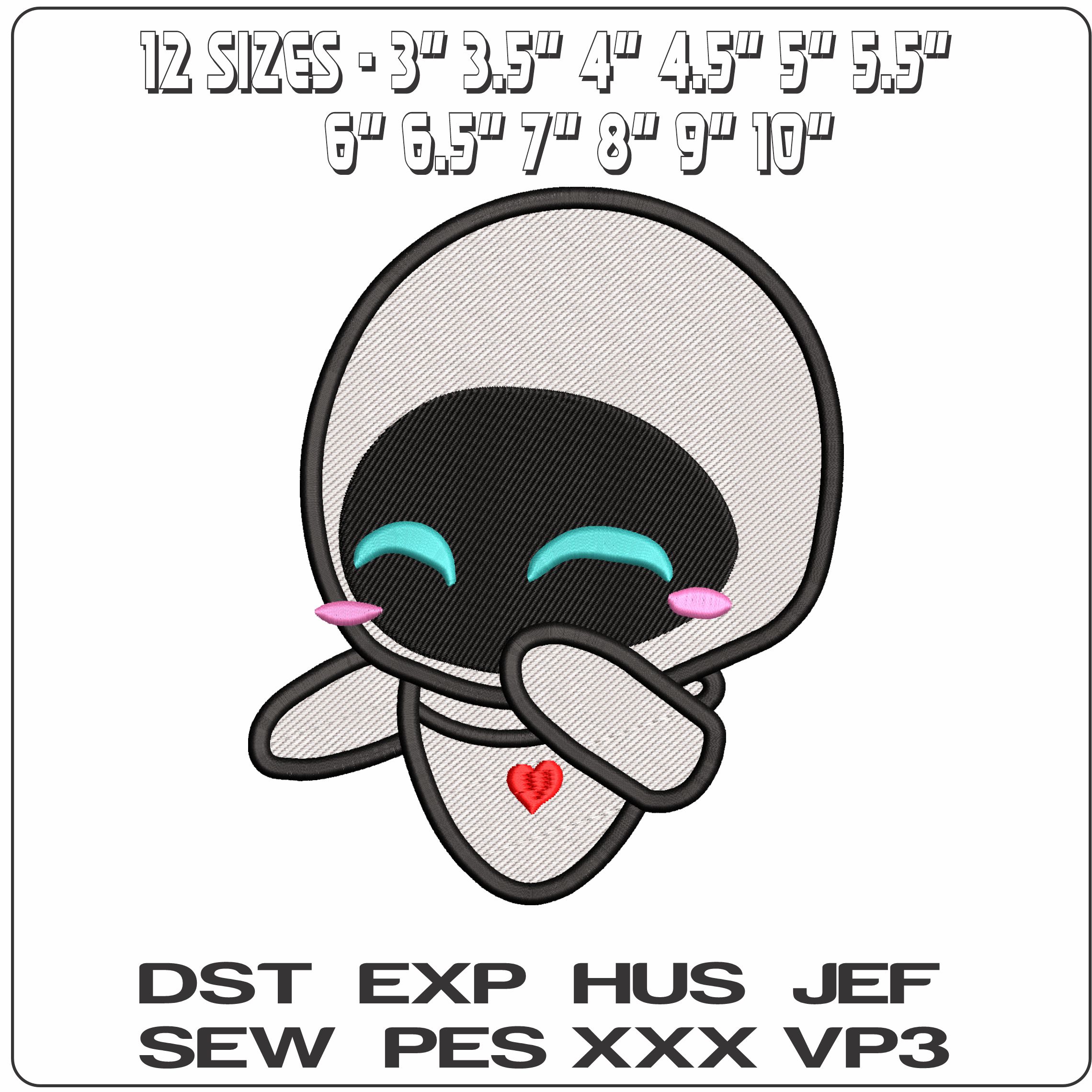 Eva Wall e Cartoon - Elegant embroidery design file - instant download — view 2