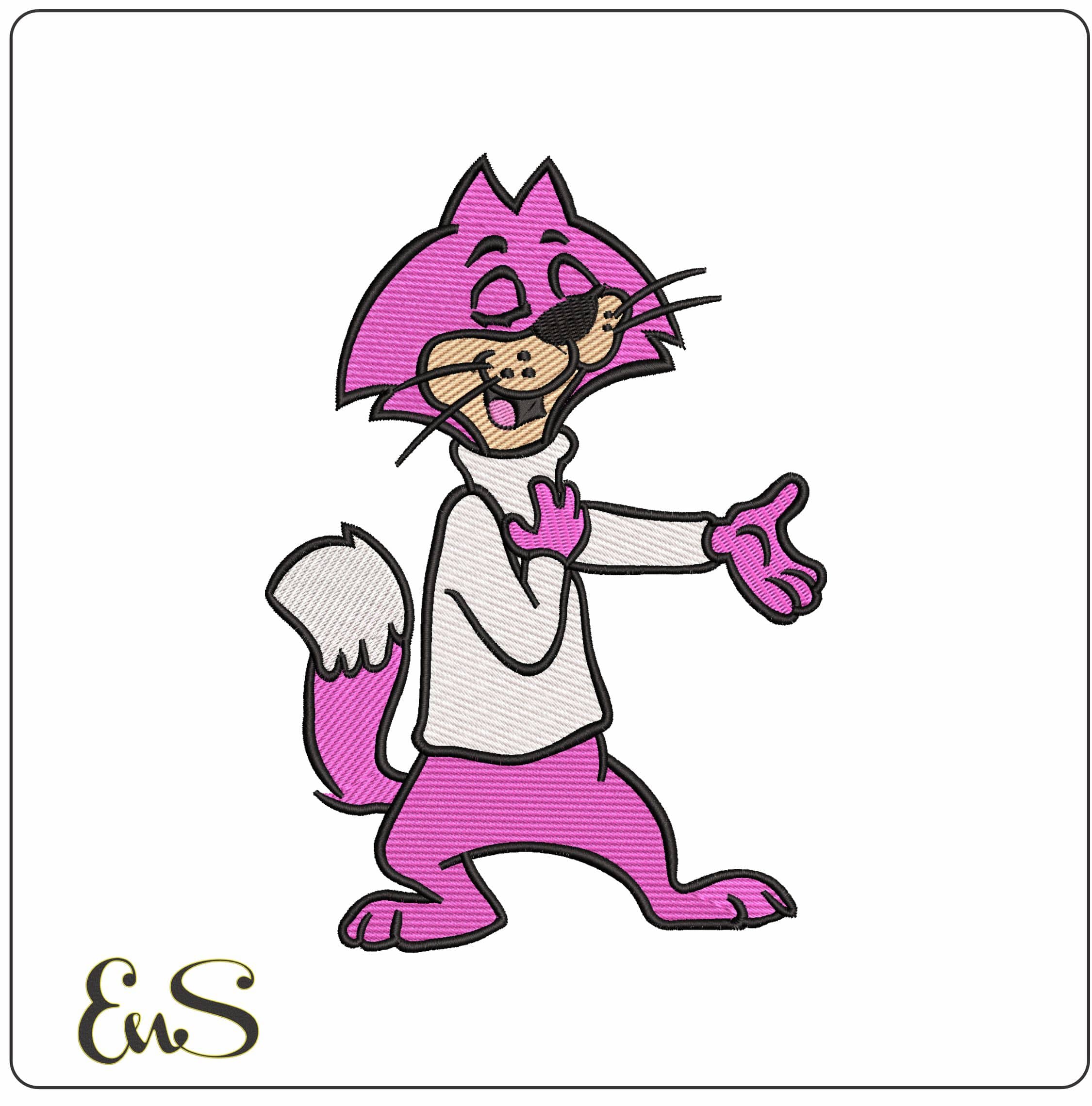 Fancy Fancy Top Cat Cartoon - Elegant embroidery design file - instant download