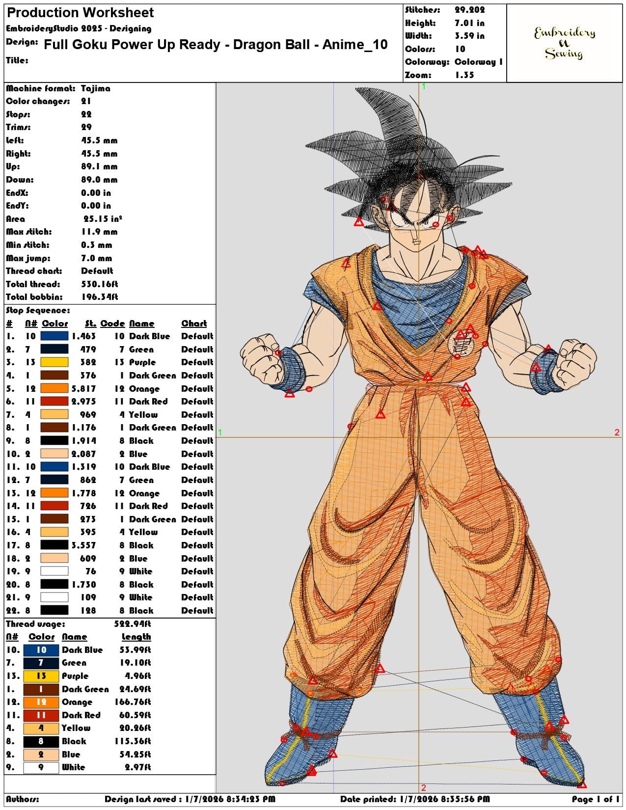 Full Goku Power Up Ready Dragon Ball Anime - Elegant embroidery design file - instant download — view 3