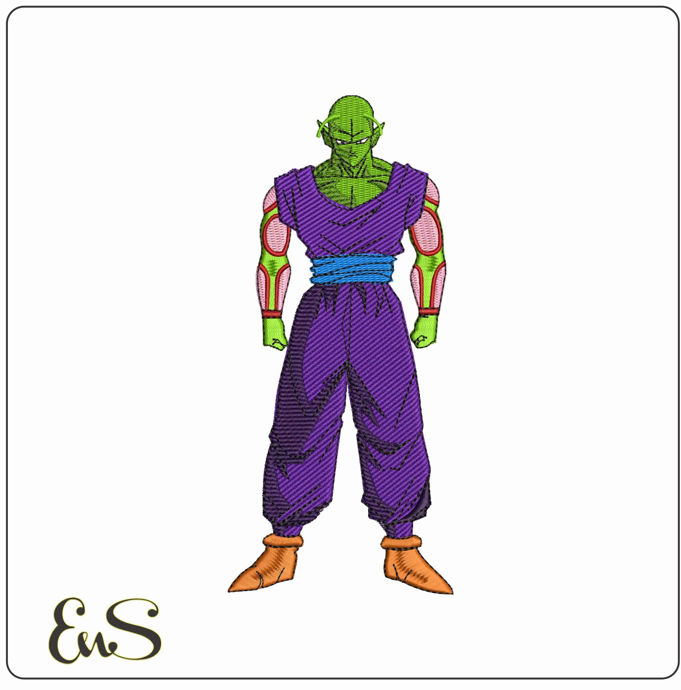 Full Piccolo Dragon Ball Anime - Elegant embroidery design file - instant download