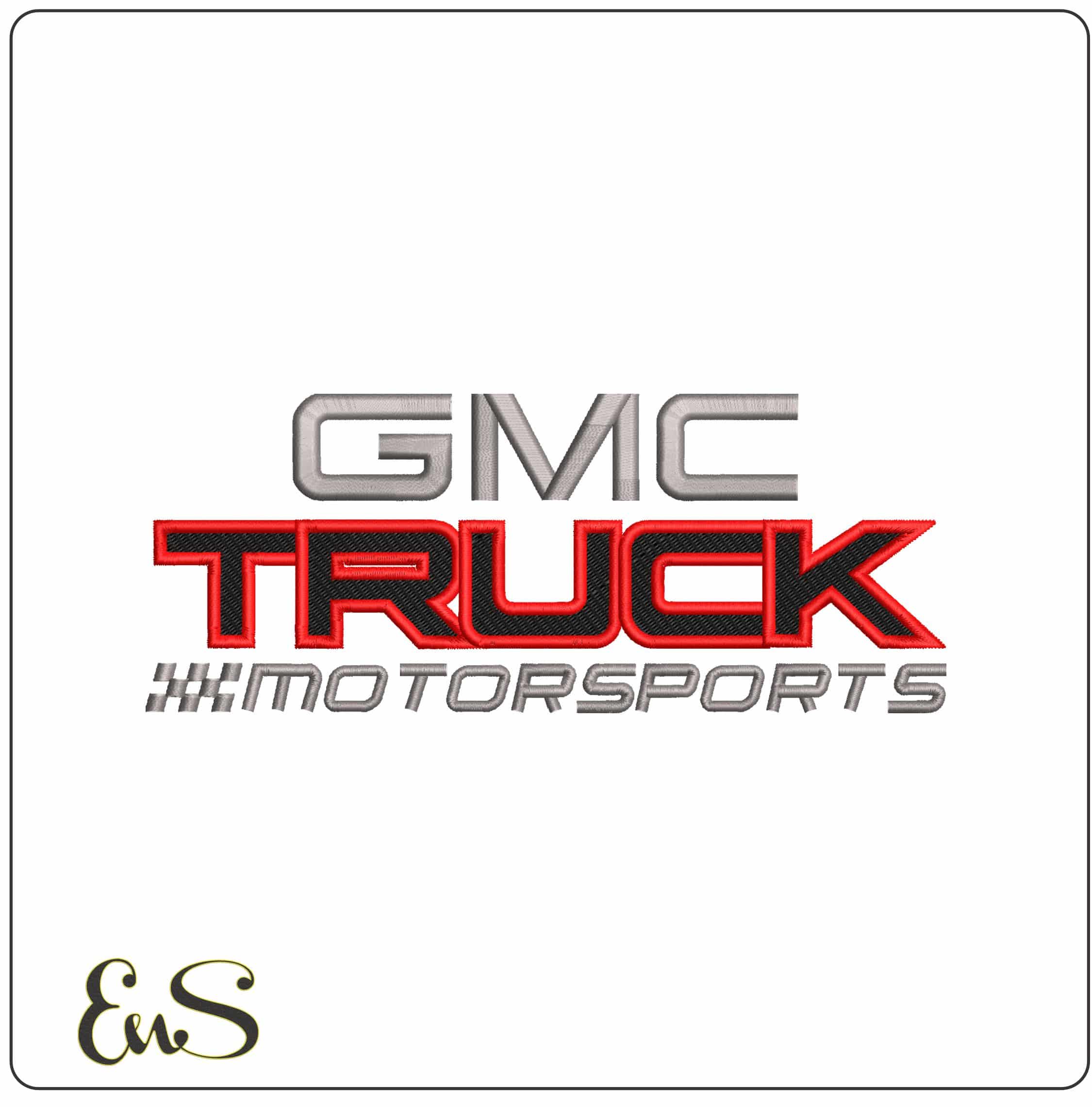 GMC Truck Motorsport - Elegant embroidery design file - instant download