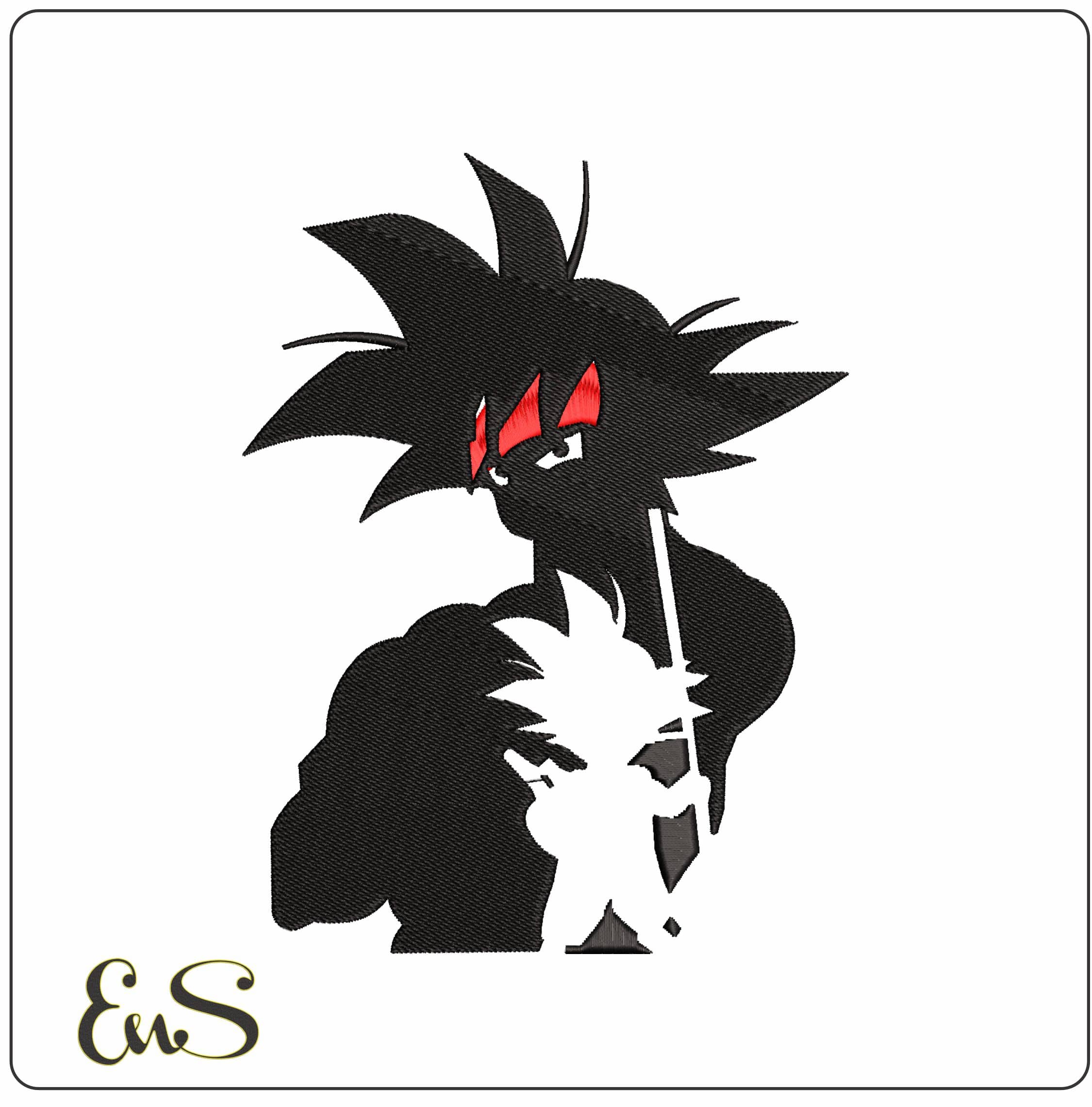 Goku young in Shadow Dragon Ball Anime - Elegant embroidery design file - instant download