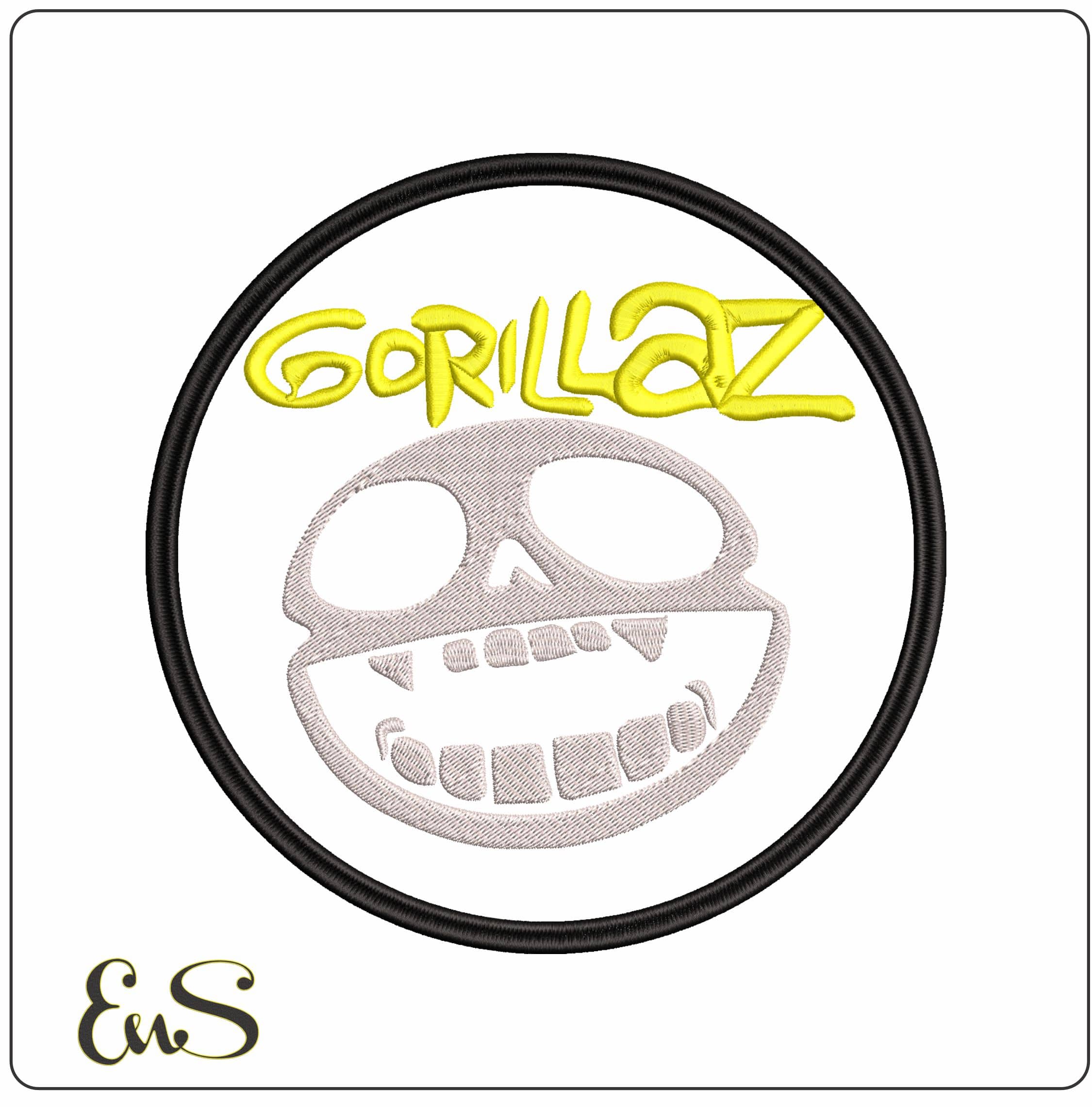 Gorillaz Band - Elegant embroidery design file - instant download