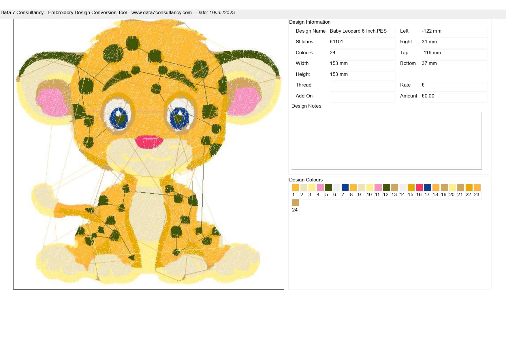 Cute Cartoon Leopard — view 2