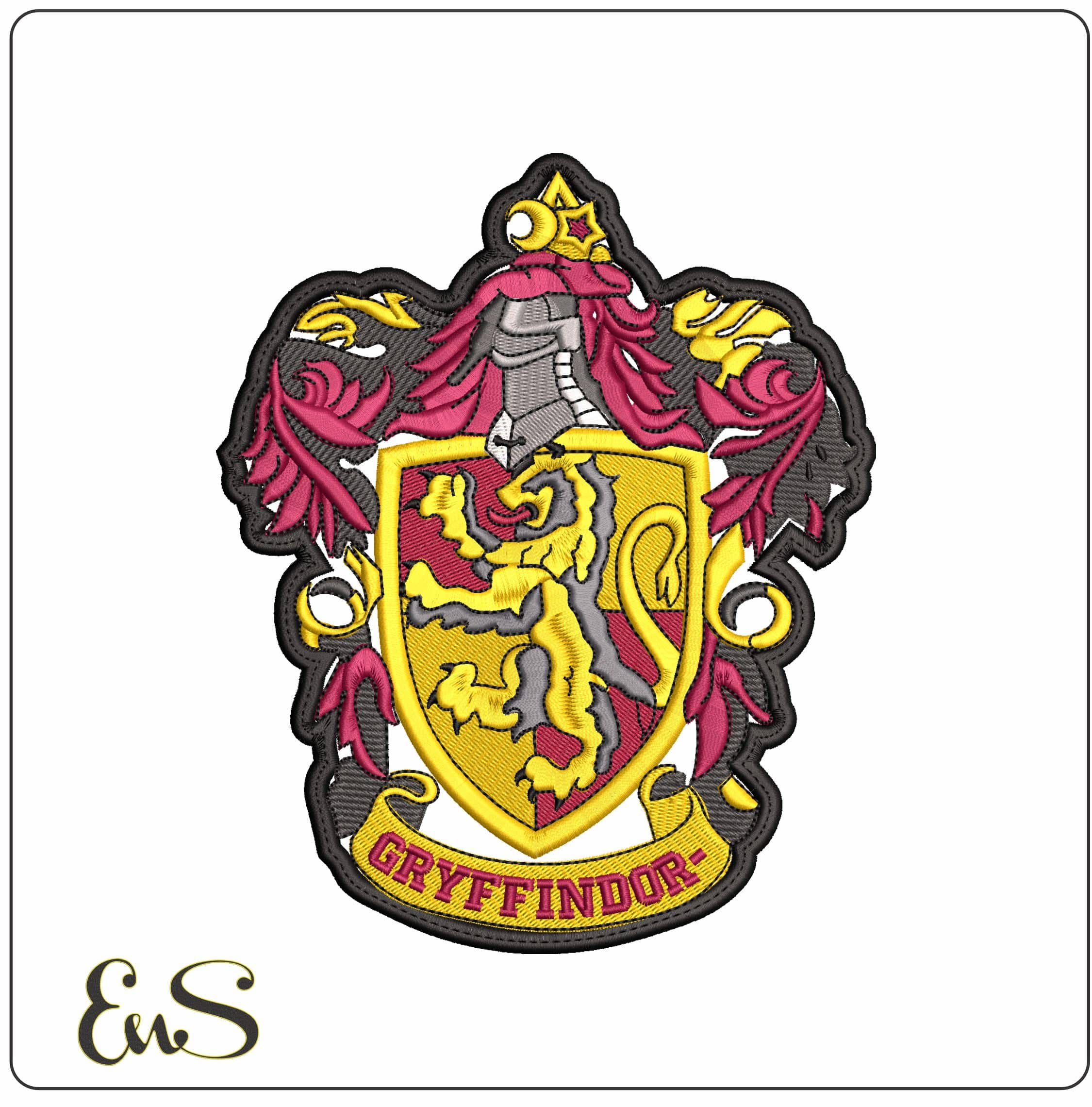 Gryffindor Shield - Elegant embroidery design file - instant download