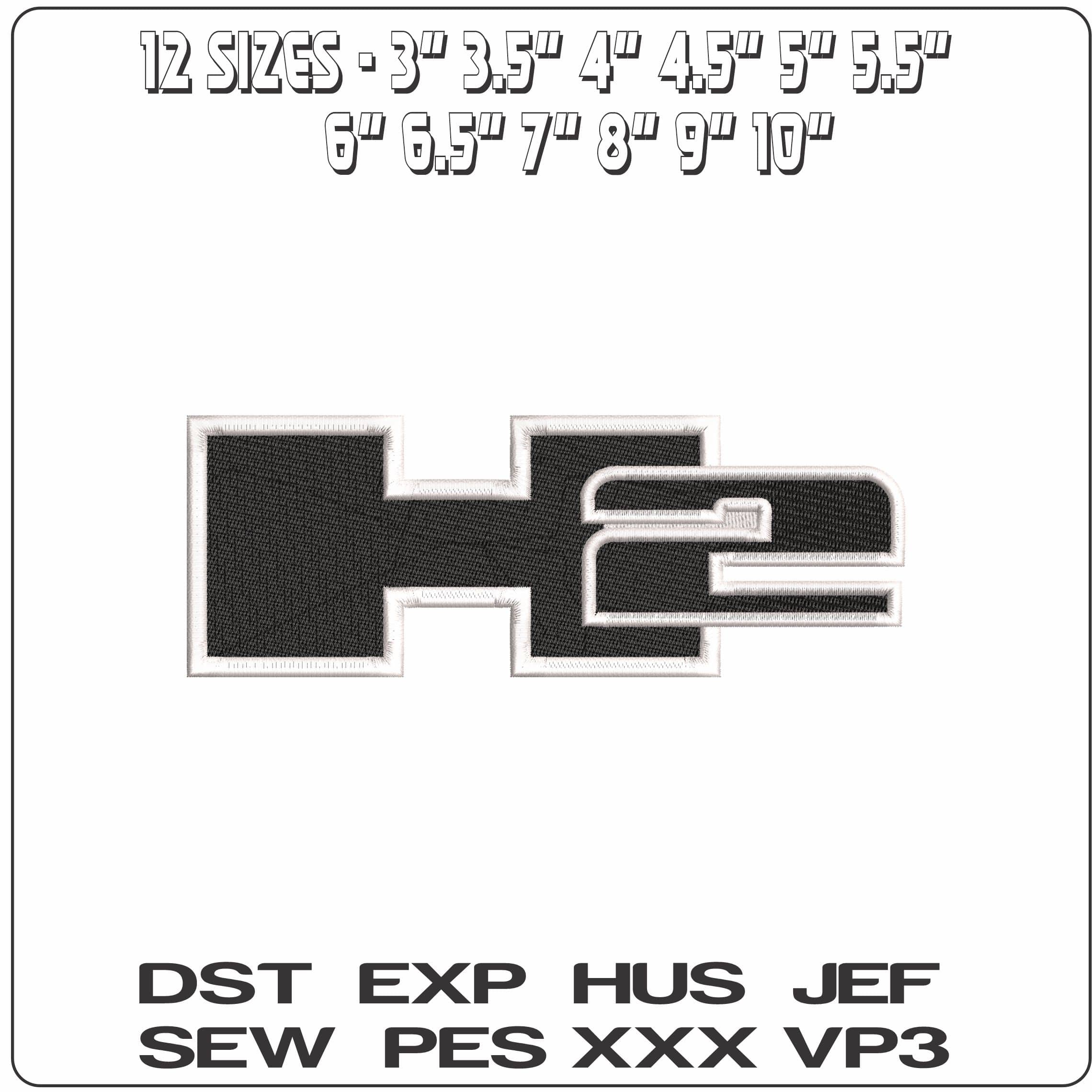 H2 Hummer - Elegant embroidery design file - instant download — view 2