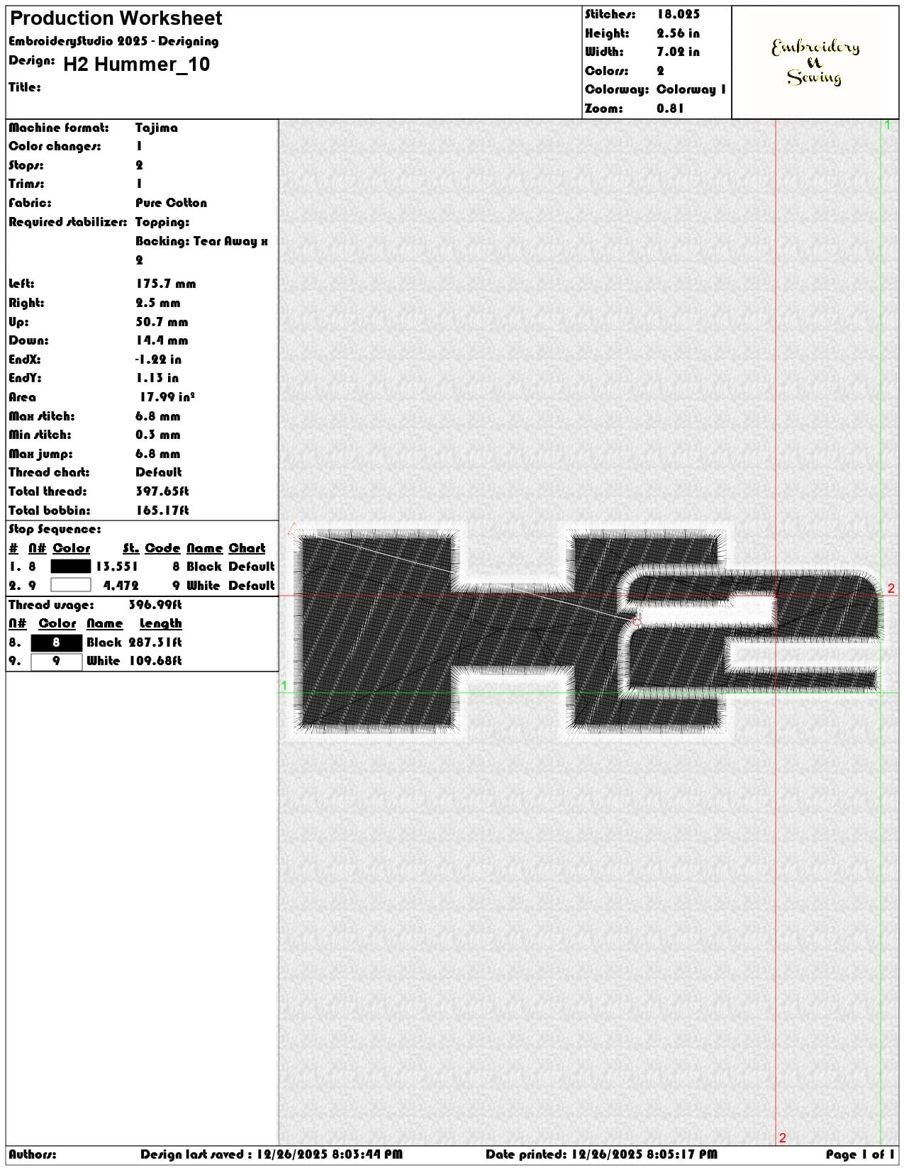 H2 Hummer - Elegant embroidery design file - instant download — view 3