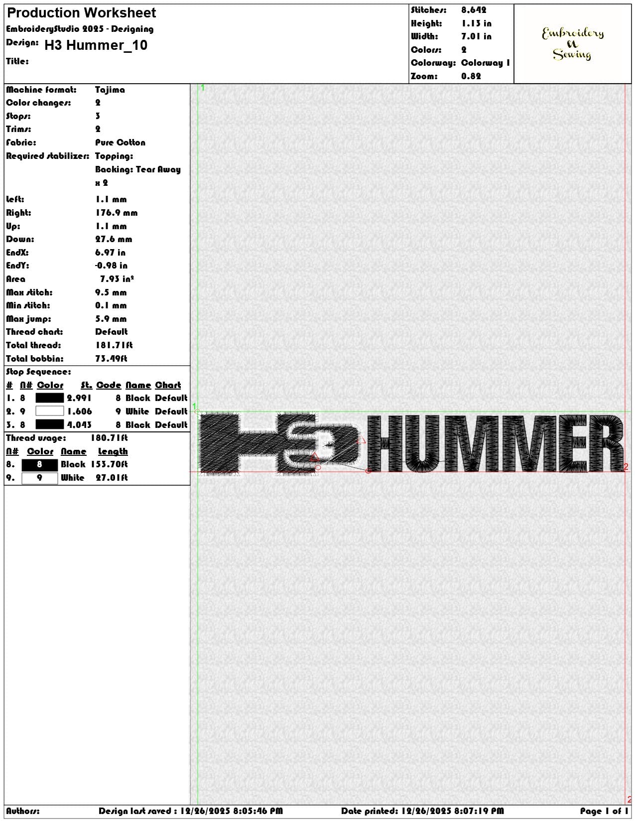 H3 Hummer - Elegant embroidery design file - instant download — view 3