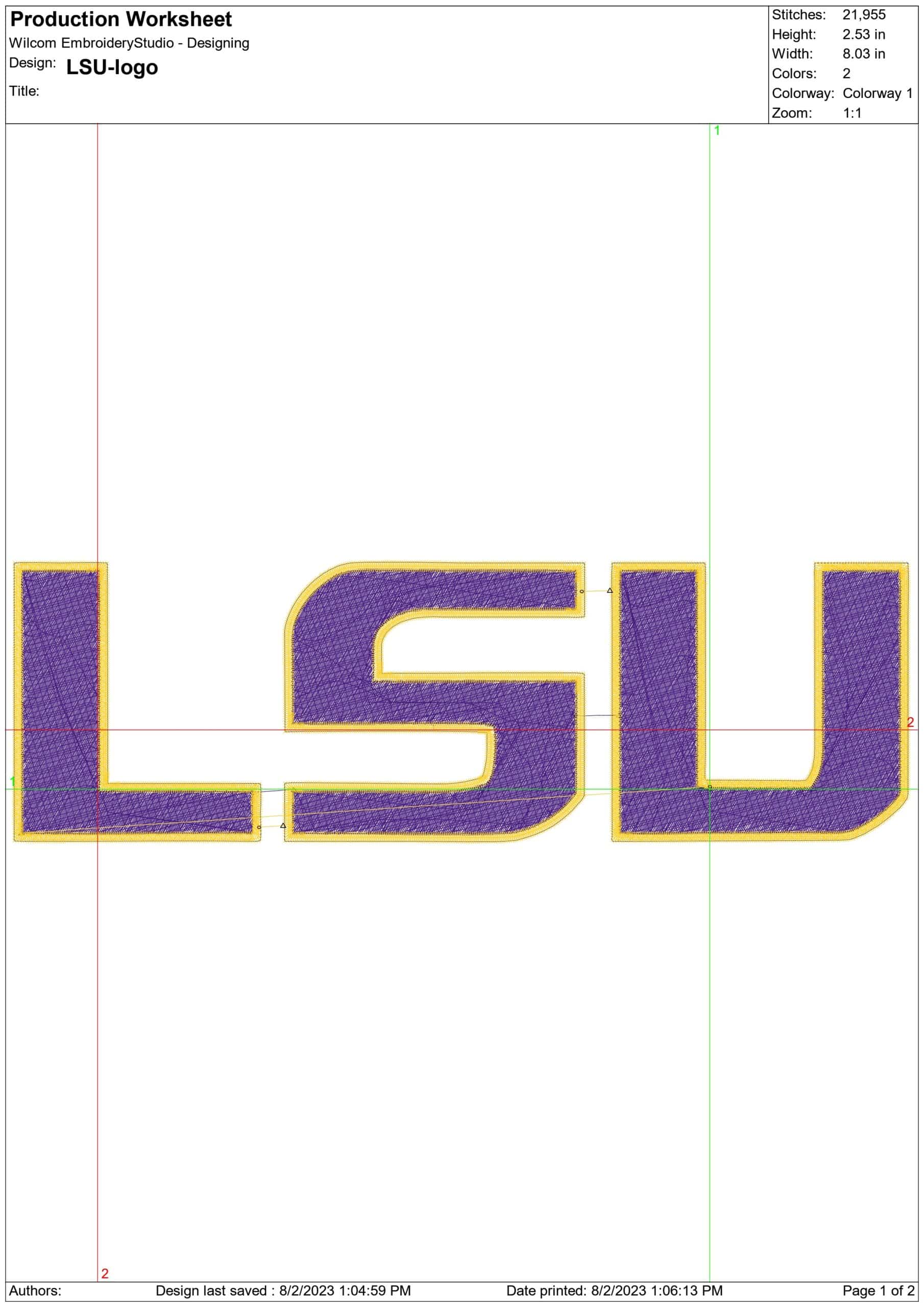 LSU Fightin Louisiana State University design - Fighting Tigers Logo - Louisiana State University Football College Logo embroidery machine  pattern embroidery file - instant download in a frame — view 3