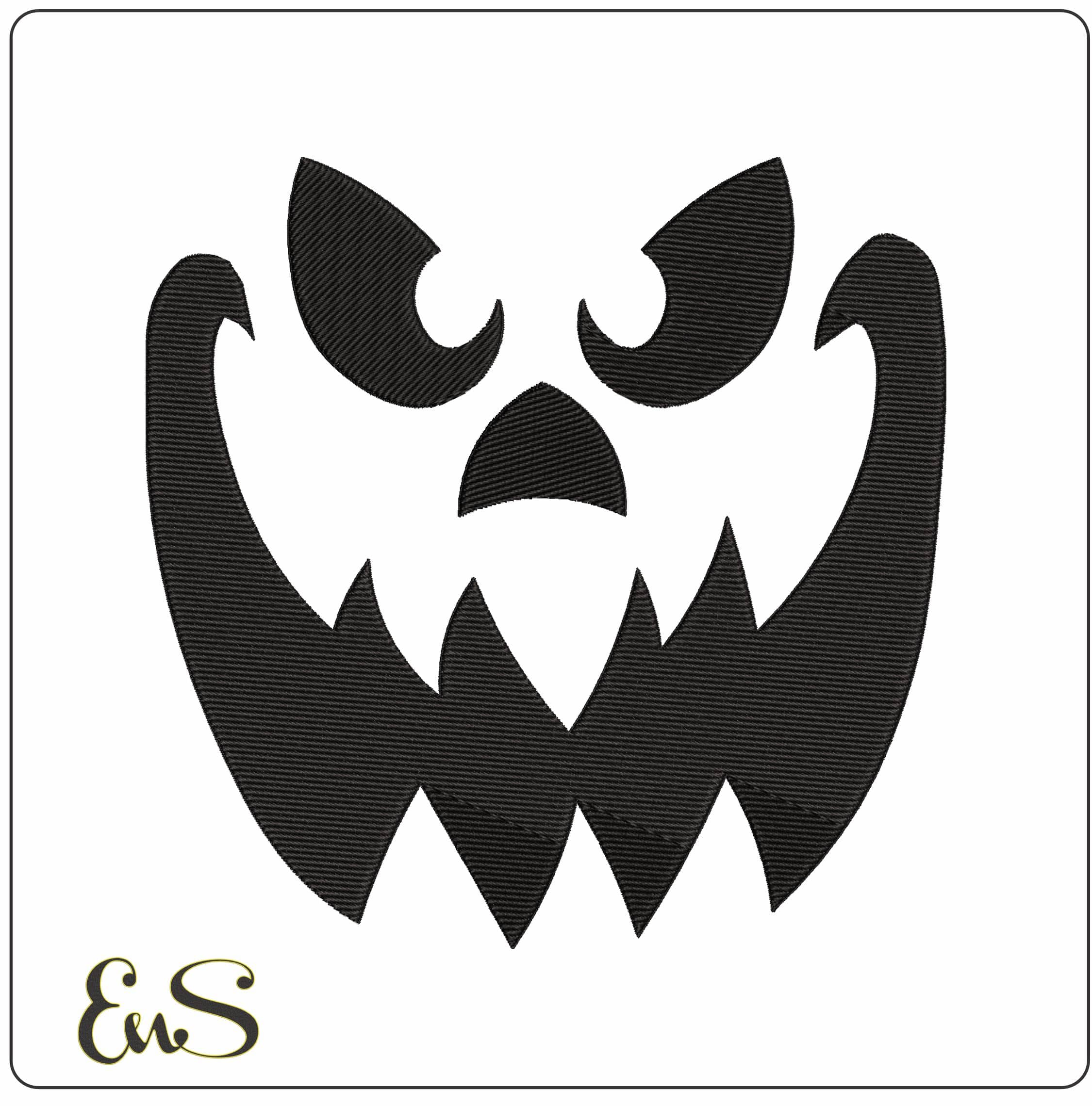 Halloween Face 3 - Elegant embroidery design file - instant download