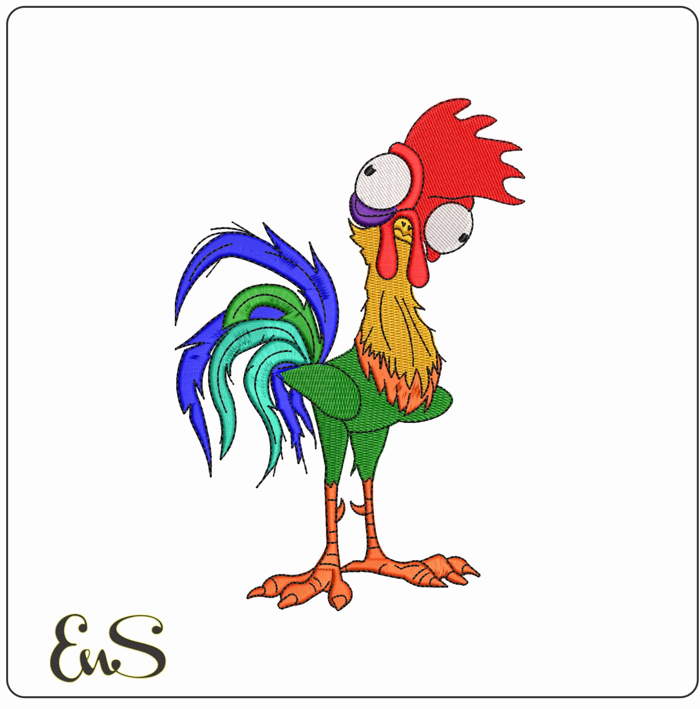 HeiHei Moana Disney - Elegant embroidery design file - instant download