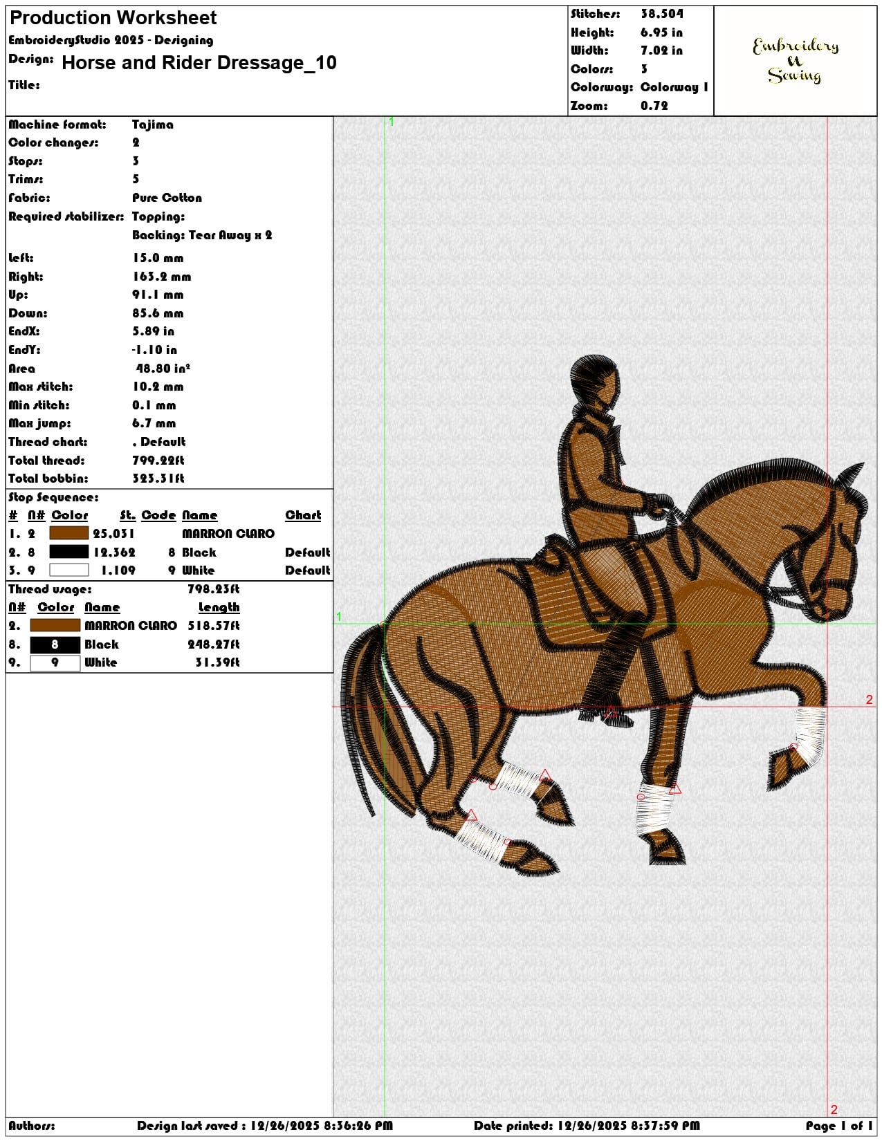 Horse and Rider Dressage - Elegant embroidery design file - instant download — view 3