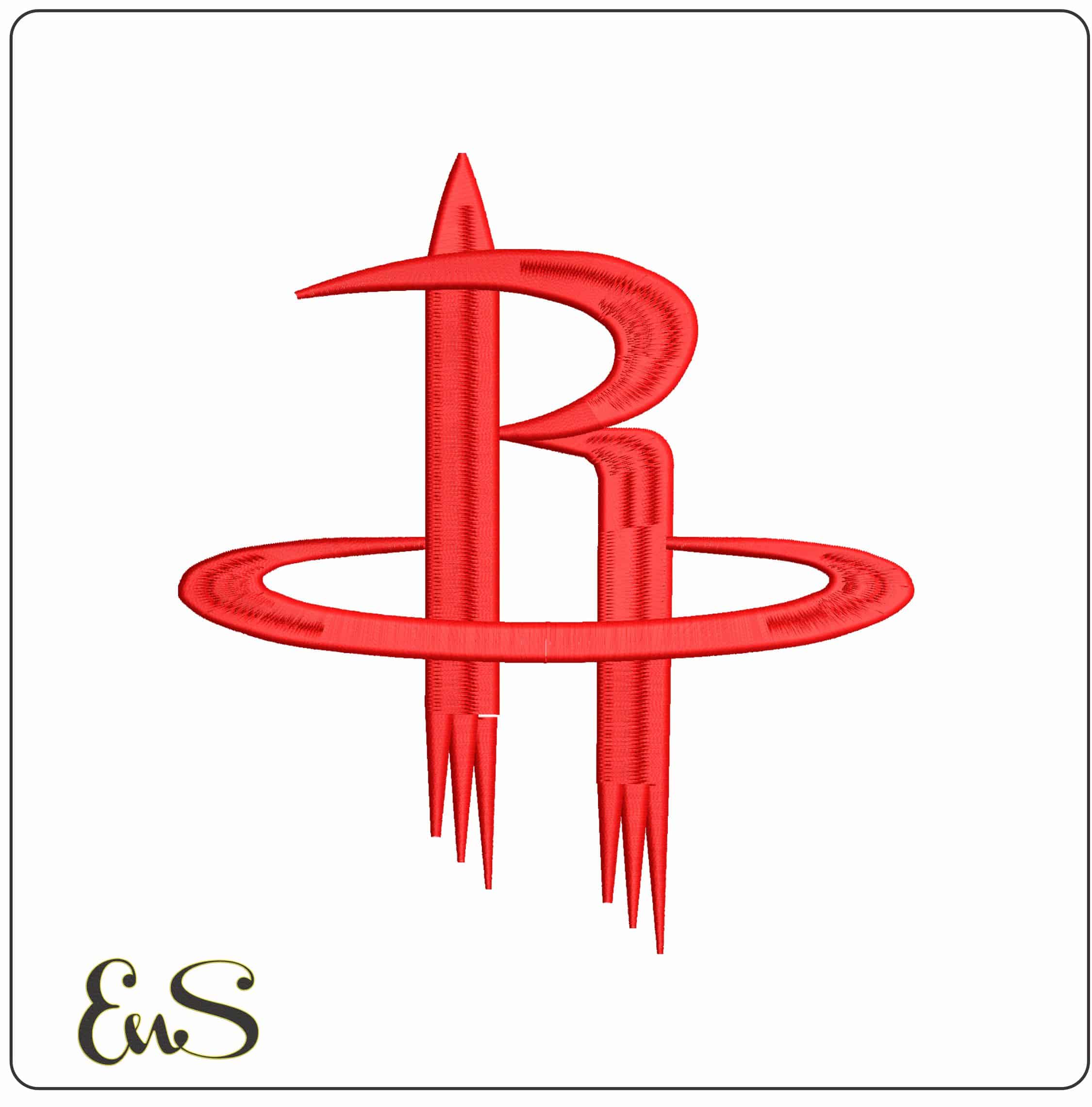 Houston Rockets Logo - Elegant embroidery design file - instant download