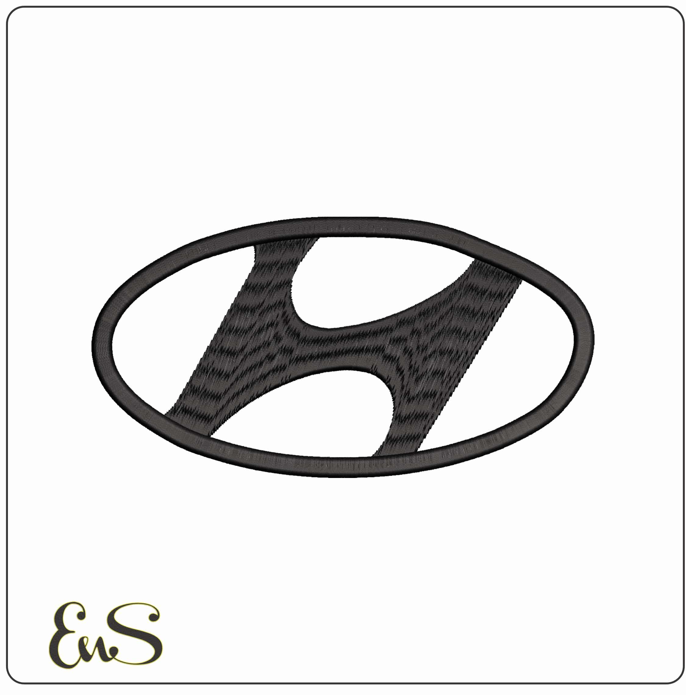 Hyundai Logo - Elegant embroidery design file - instant download