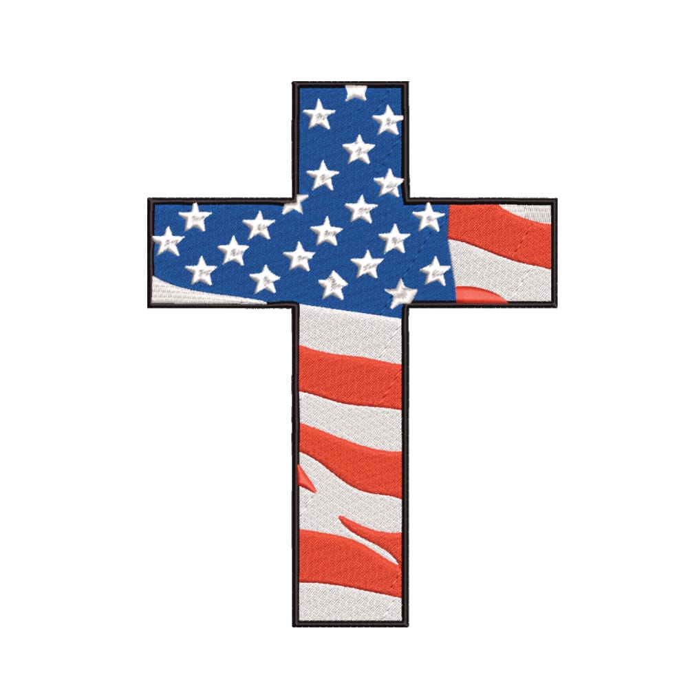 USA flag in Cross - 4th July design