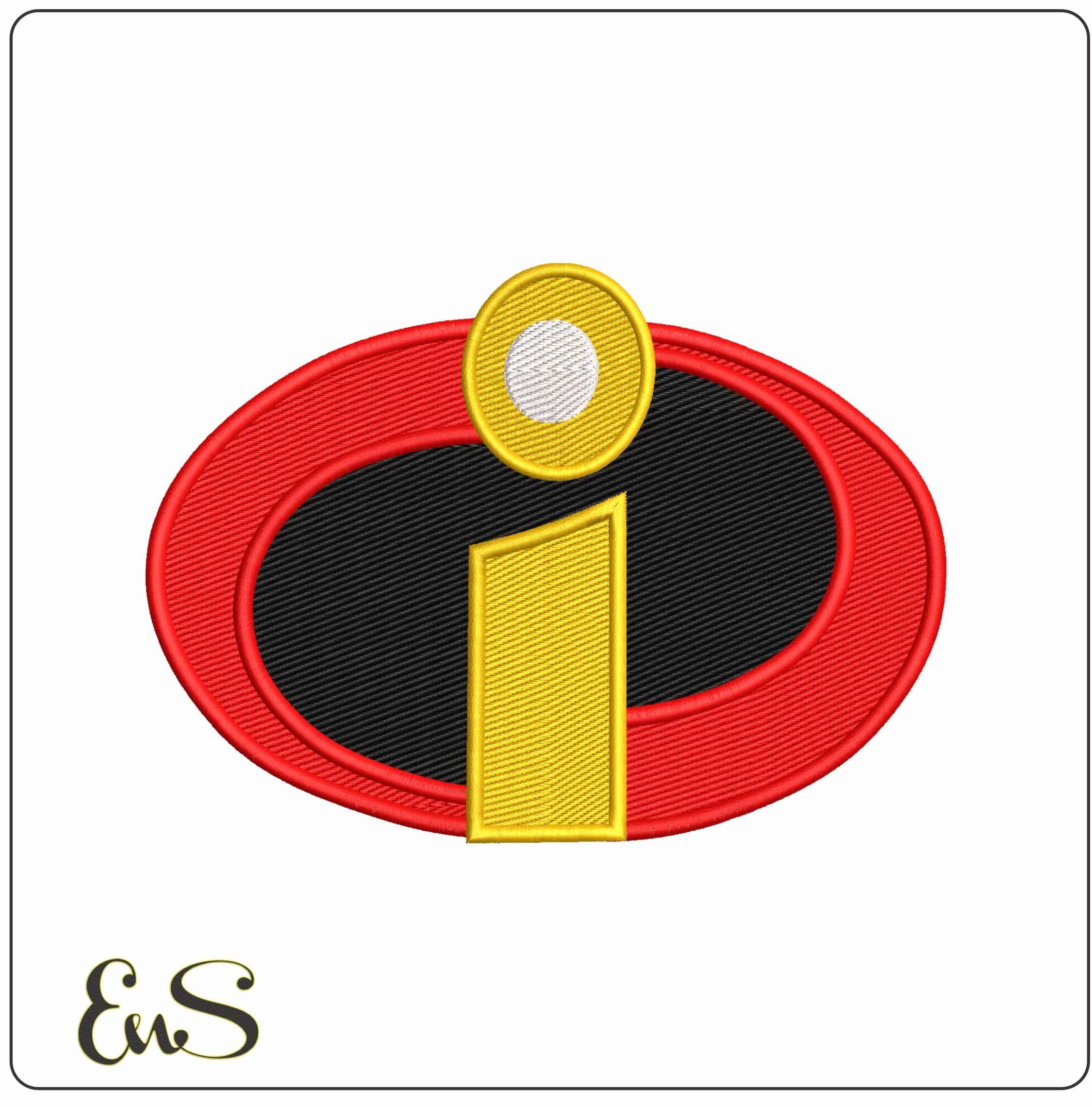 Incredibles Logo - Elegant embroidery design file - instant download