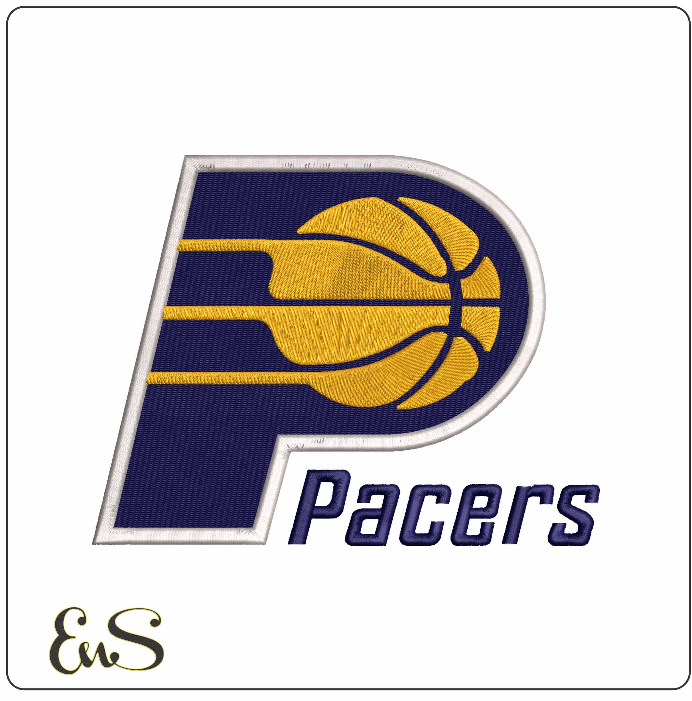 Indiana Pacers - Elegant embroidery design file - instant download